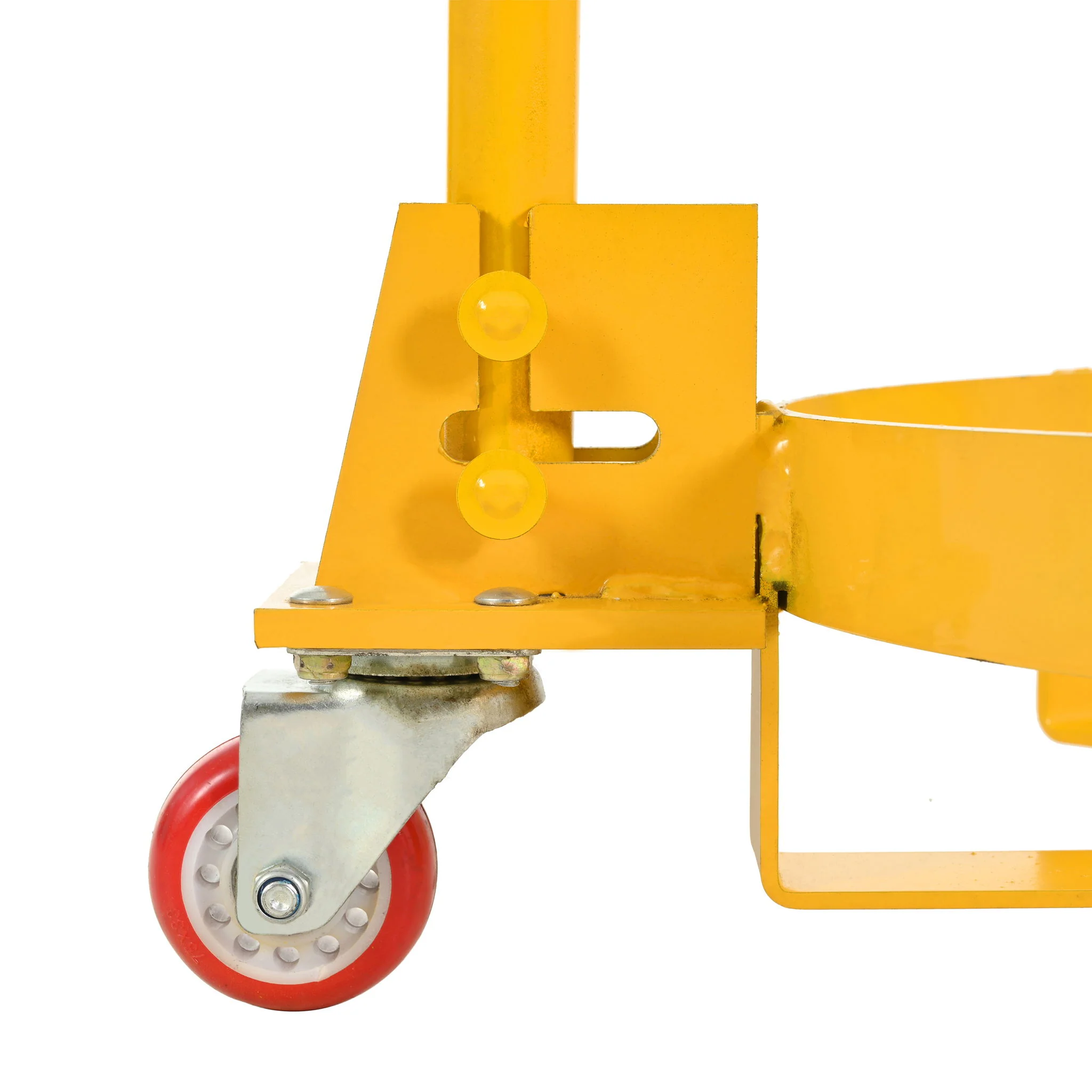 Steel Drum Dolly 55 Gallon Capacity Oil Barrel Mover With Wheels Low Profile Caddy - Yellow - Image 6