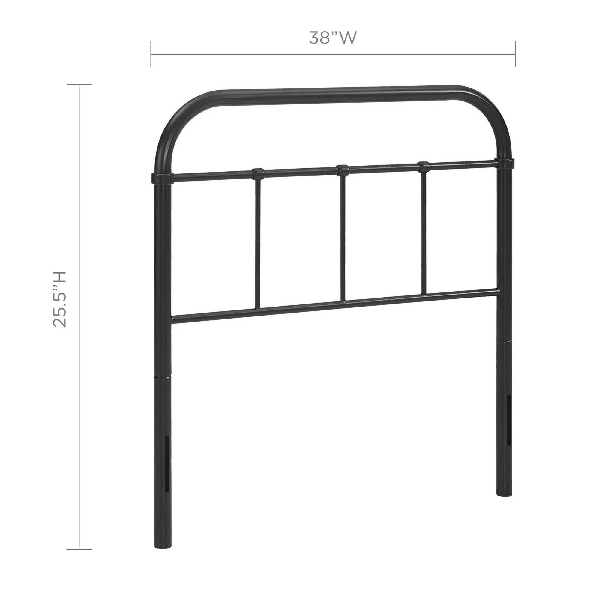 Steel Headboard with Vintage Tubular Design - Image 3