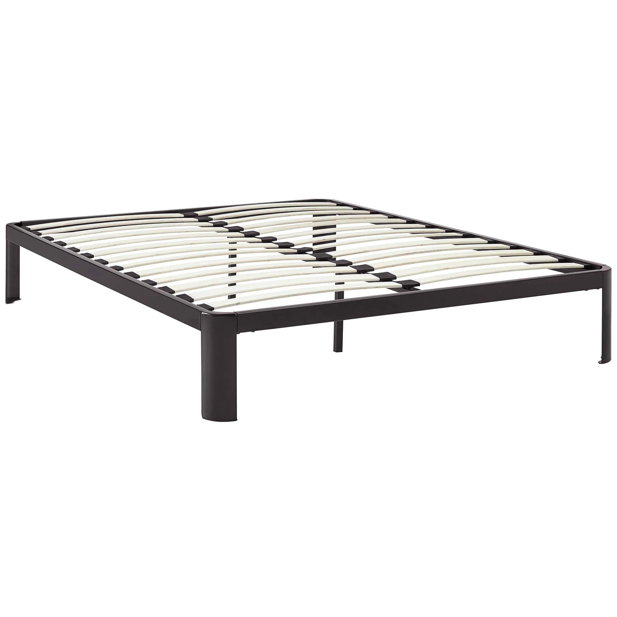 Steel Platform Bed Frame with Wood Slat Support - Image 13
