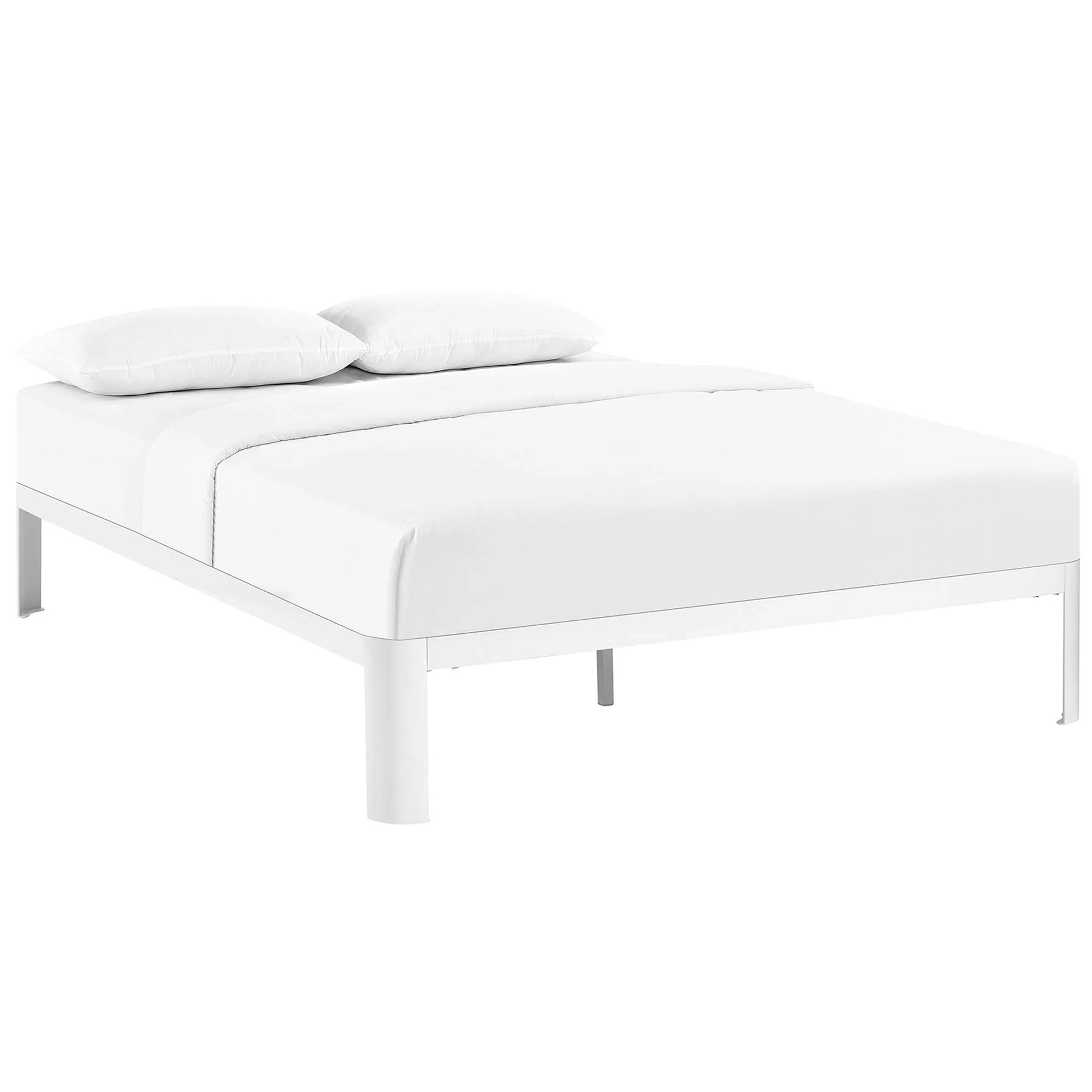 Steel Platform Bed Frame with Wood Slat Support - Image 6