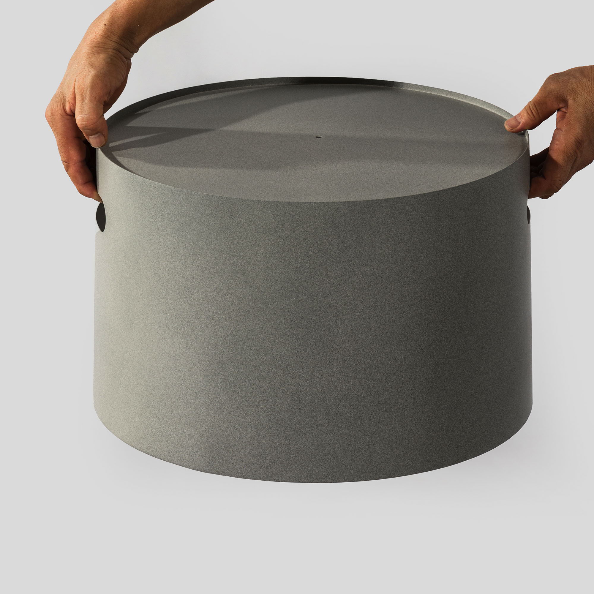 Propane Tank Cover Round Tank Holder Hide Away Side Table - Gray - Image 6