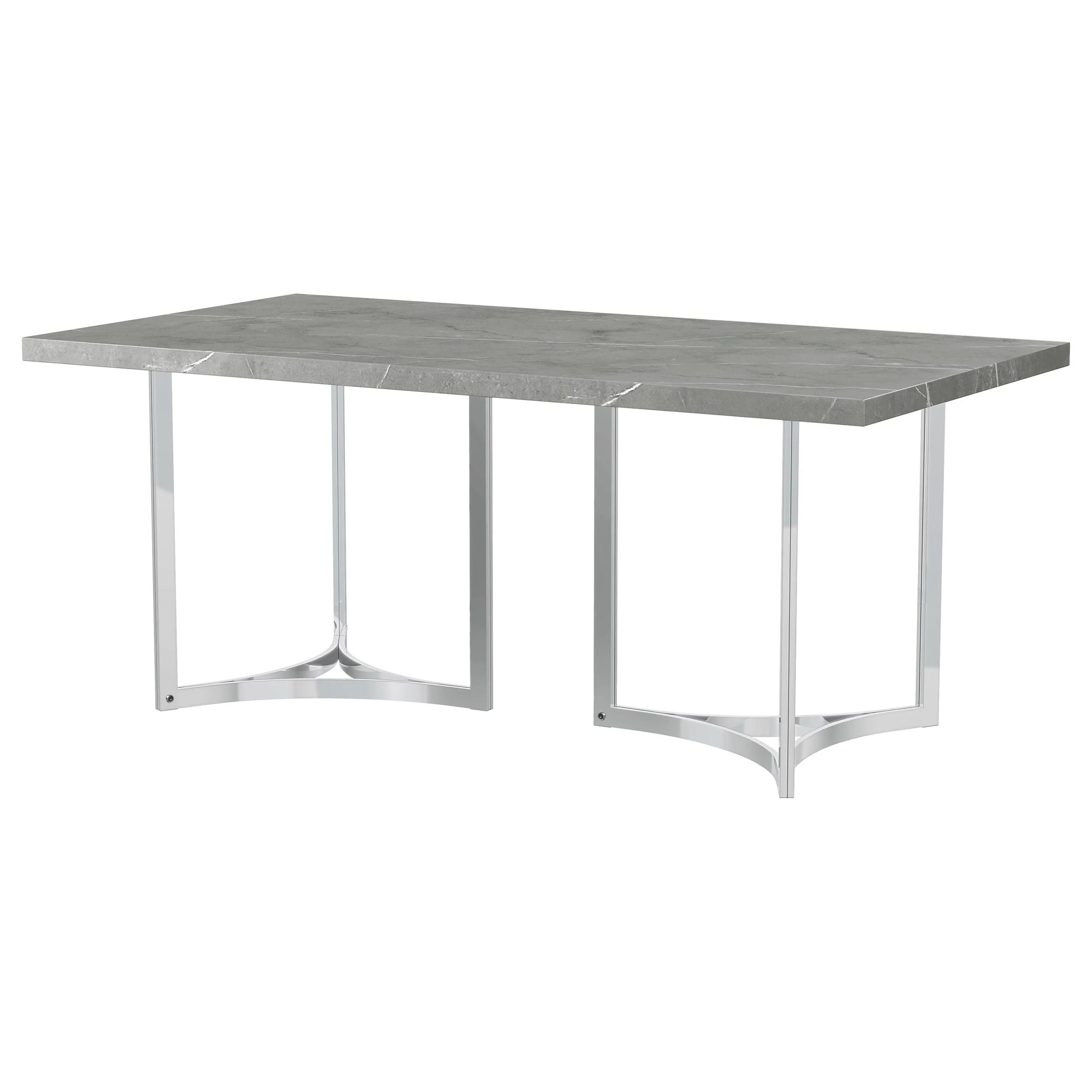 Sterling 72-Inch Grey Faux Marble Dining Table - Image 10