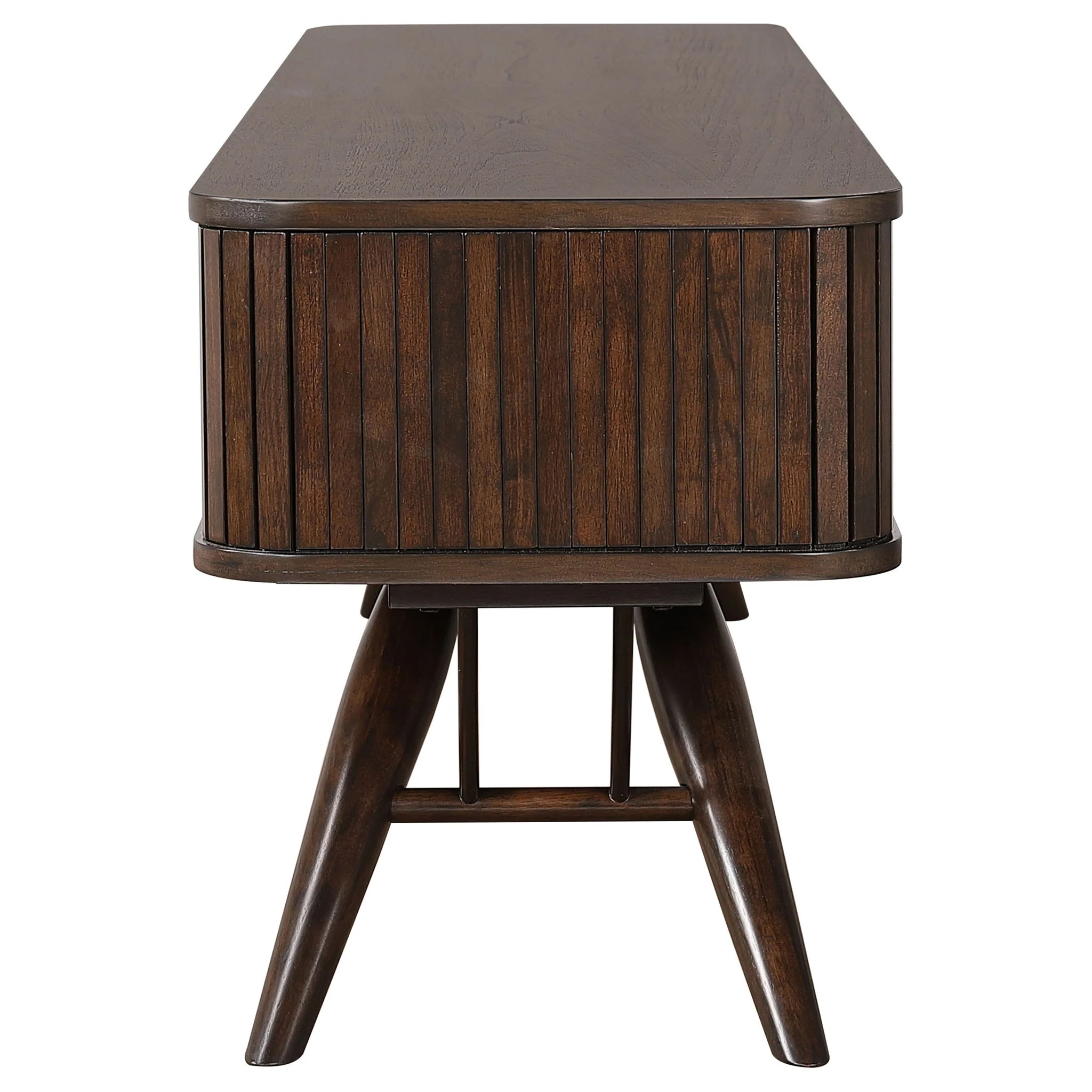 Stewart - TV Stand With Sliding Doors - Walnut - Image 5