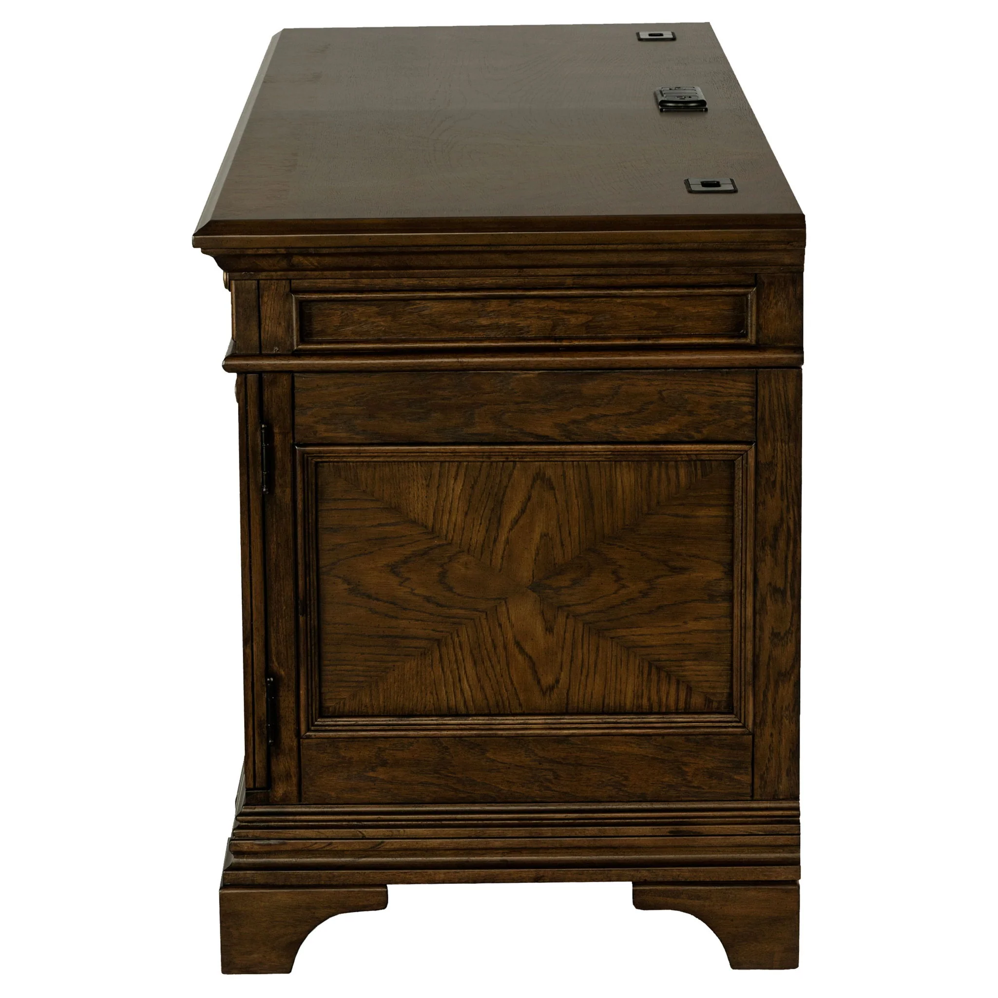 Stigham - 5 Drawer Credenza Office Desk - Oak - Image 9