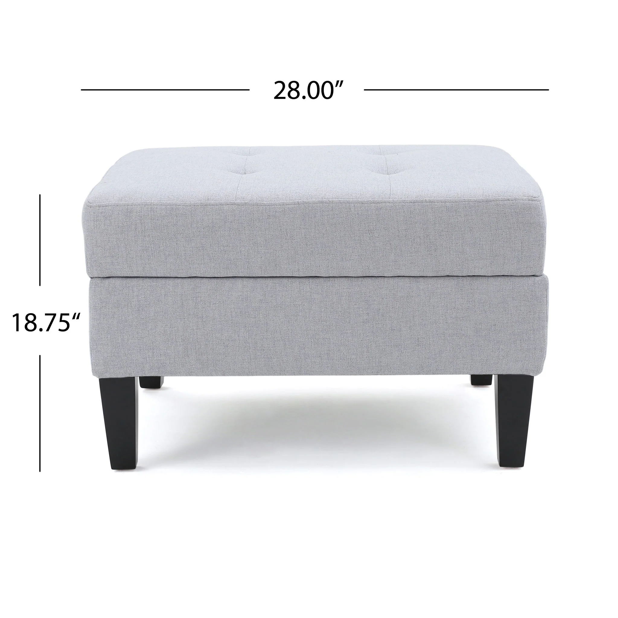 Storage Ottoman With Birch Wood Legs And Cushioned Top For Comfort - Image 5