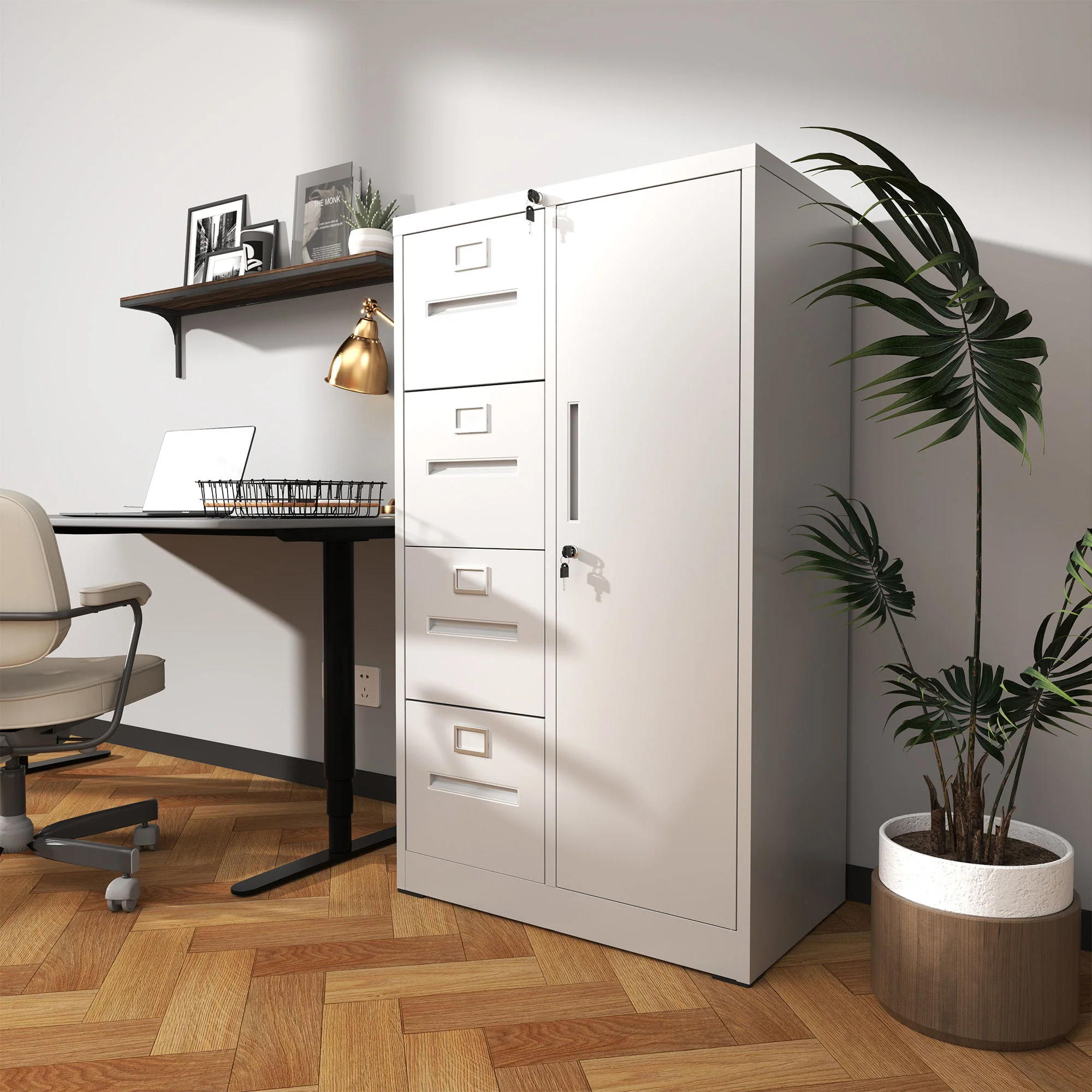Storage Vertical Filing Cabinet With Lock - Image 15