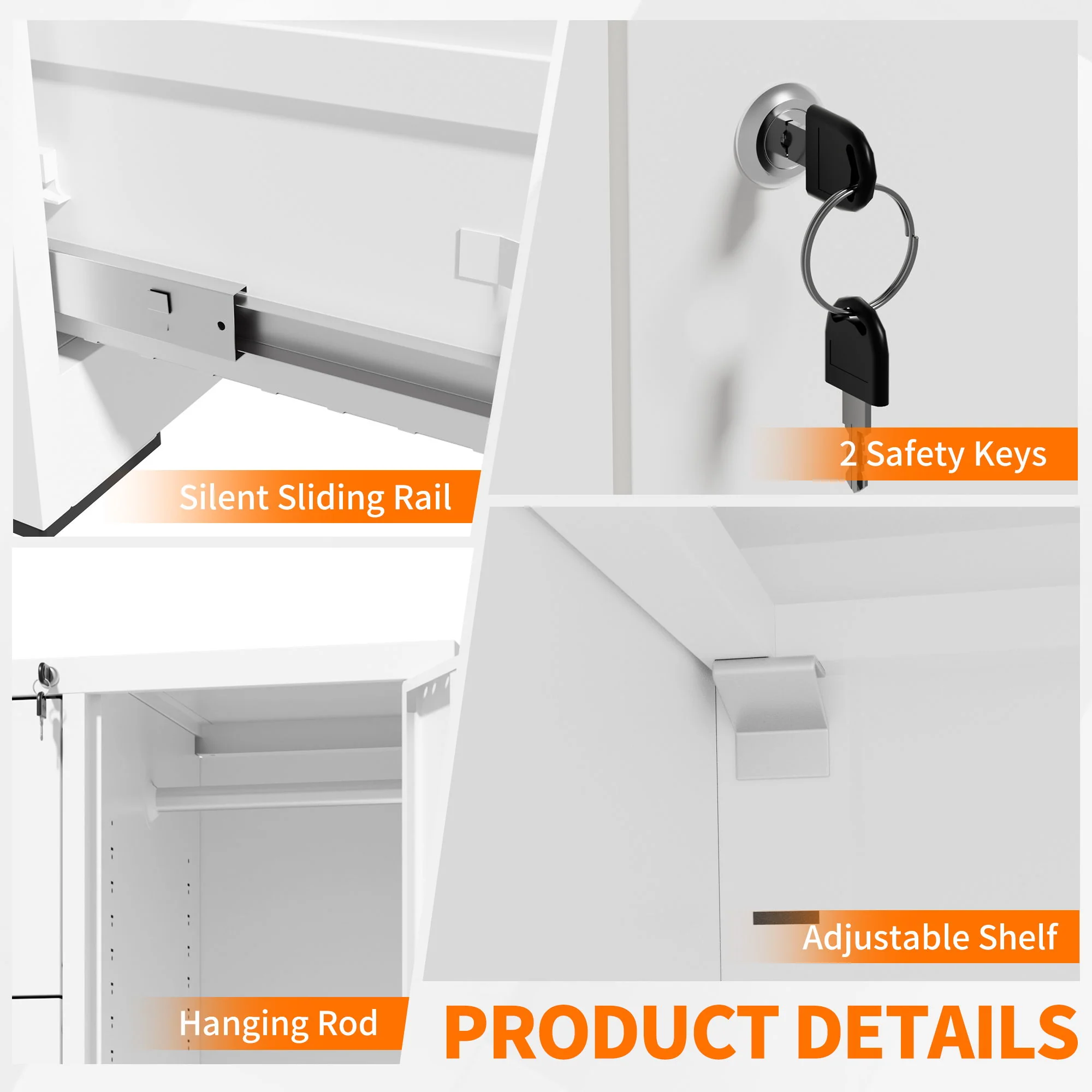 Storage Vertical Filing Cabinet With Lock - Image 7