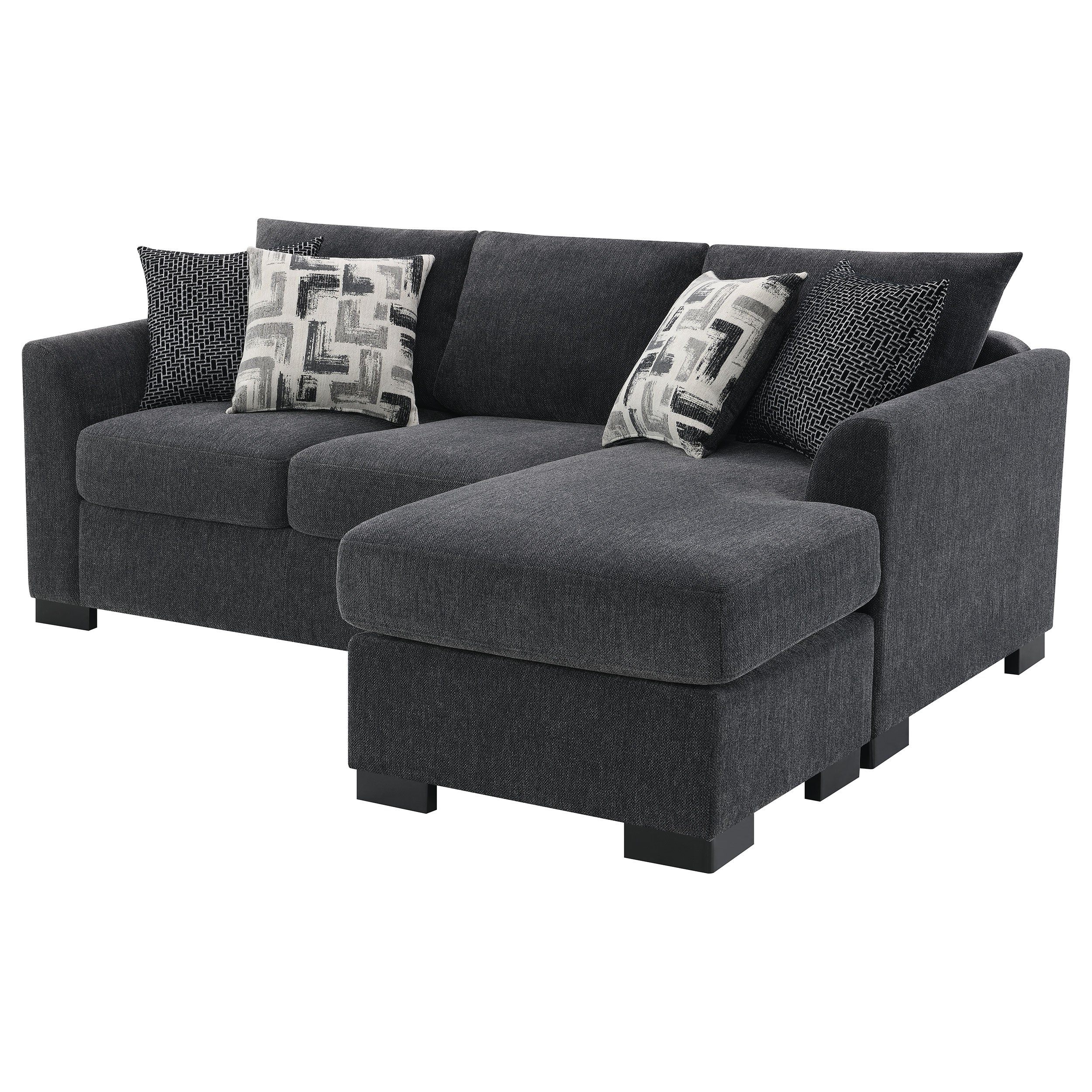 Storey Upholstered Sleeper Sectional Chaise - Dark Grey - Image 13