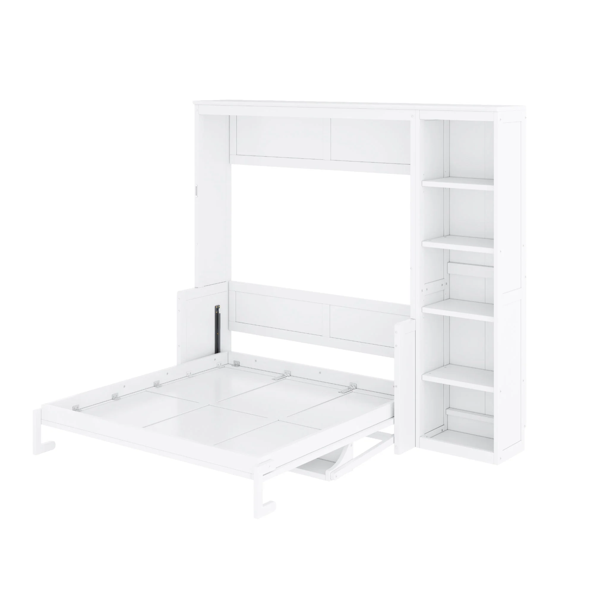 Sturdy Murphy Bed With Desk And Bookshelf - Image 21