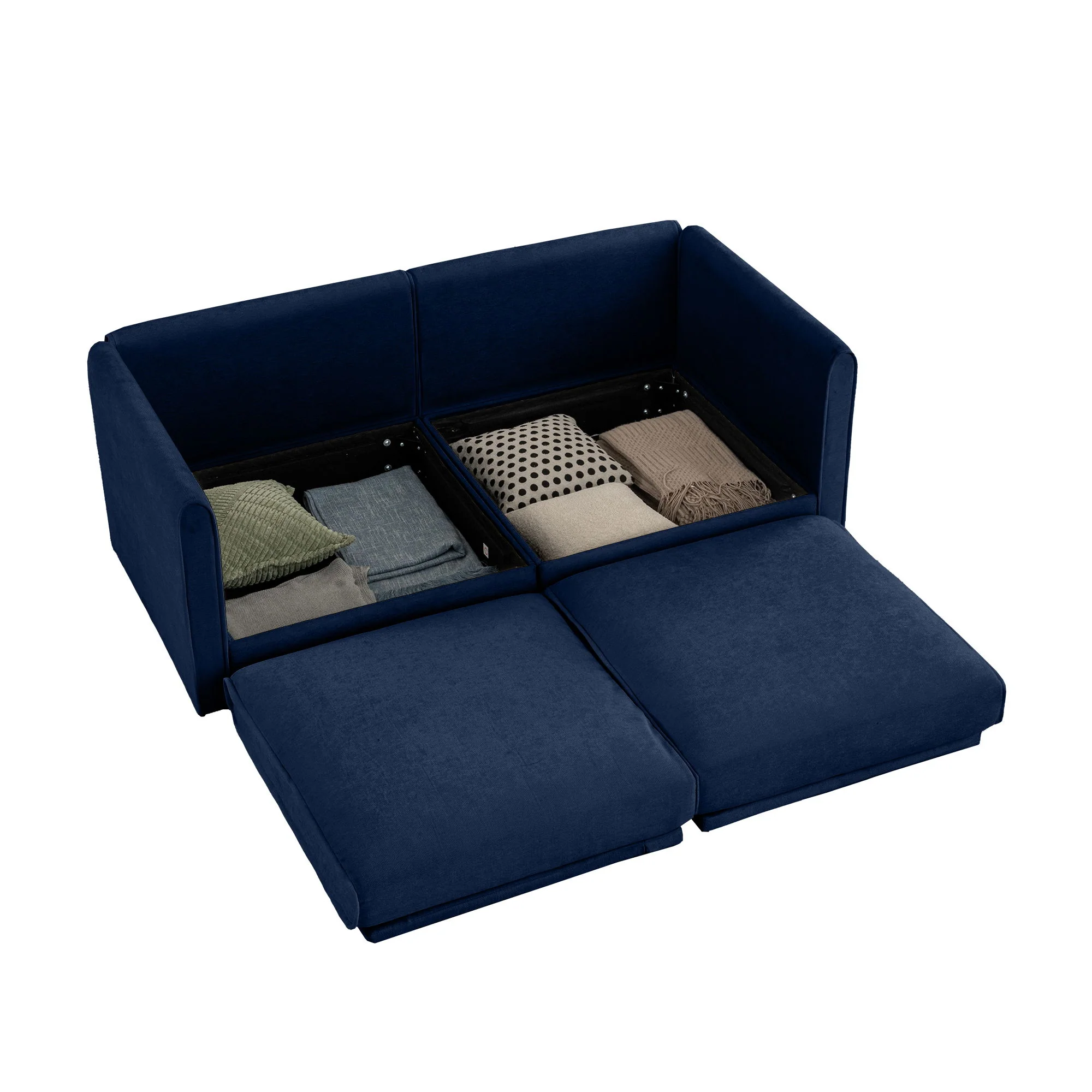 Stylish Sofa With Storage Seat And Cylindrical Backrest - Image 22