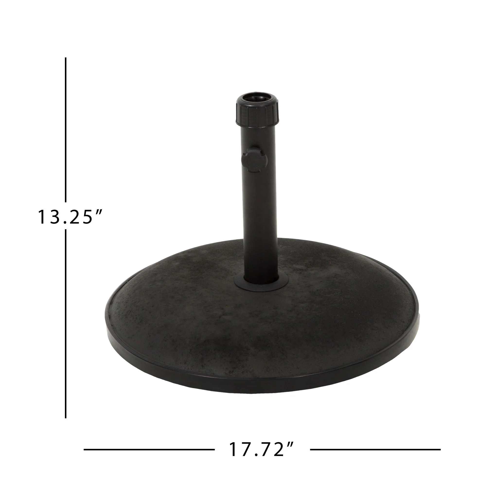 Stylish Concrete Umbrella Base With Iron Support Pole - Black - Image 2