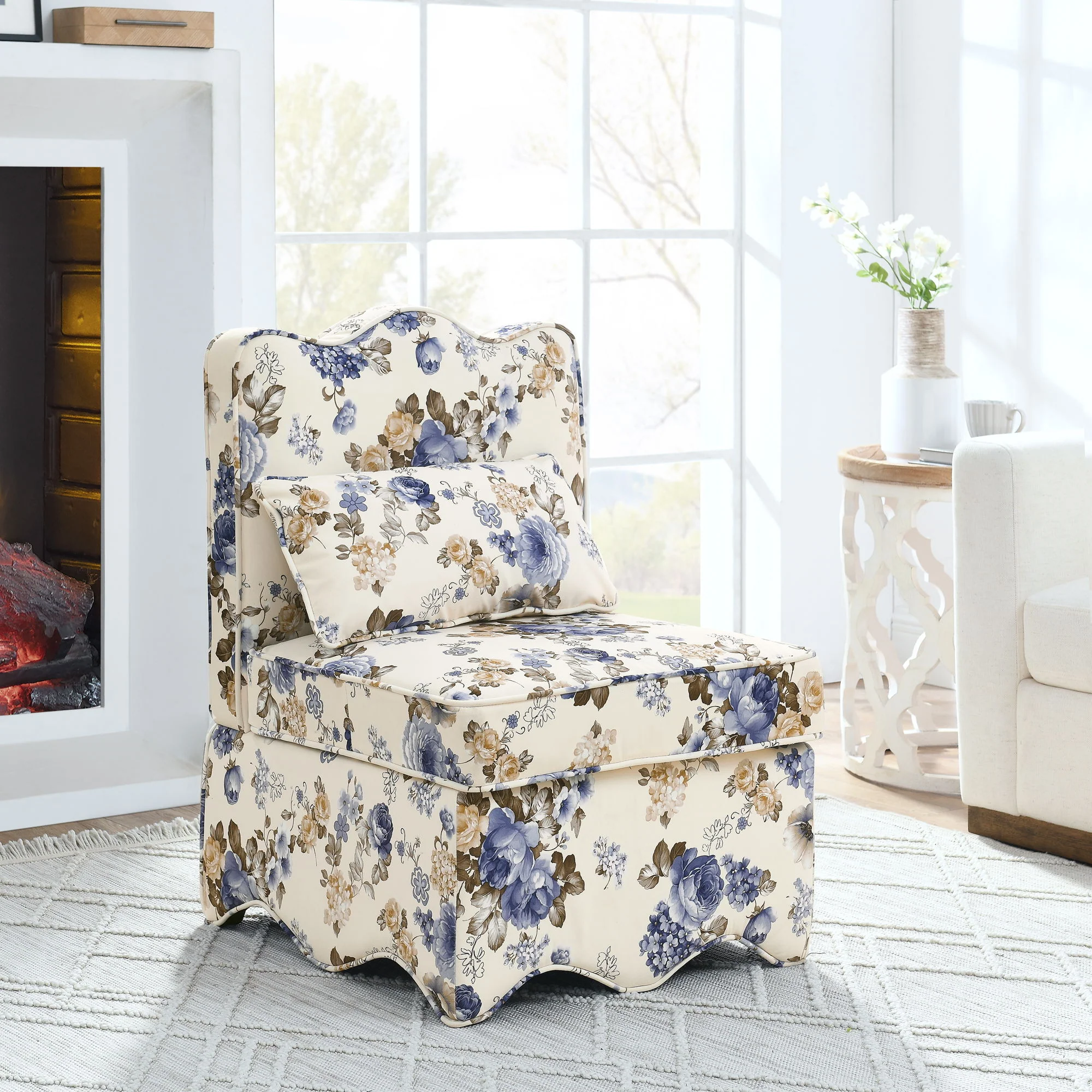 Stylish Flannel Dining Chair With Soft Cushion And Backrest - Image 13