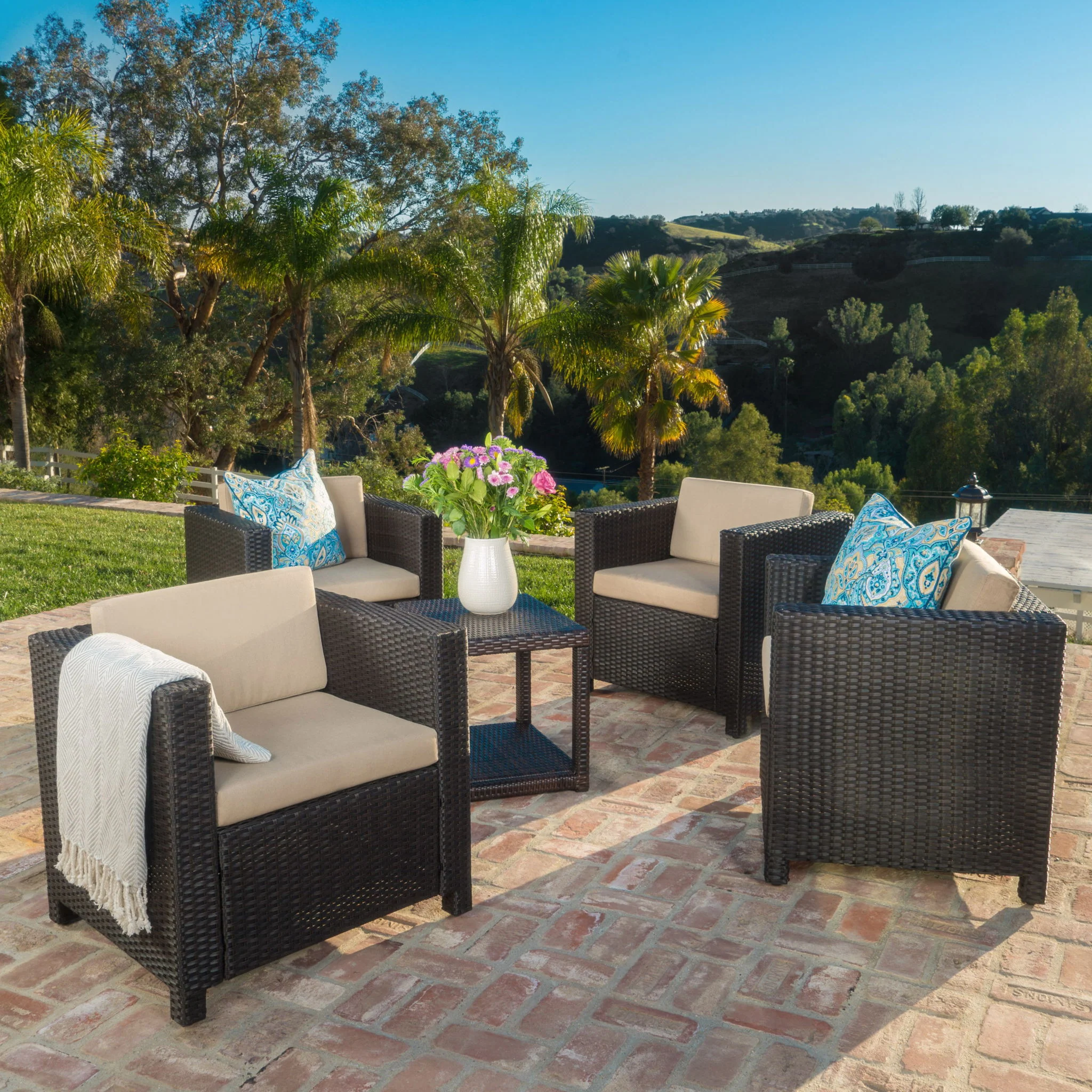 Stylish Outdoor Club Chair With Weather Resistant Cushions - Image 5