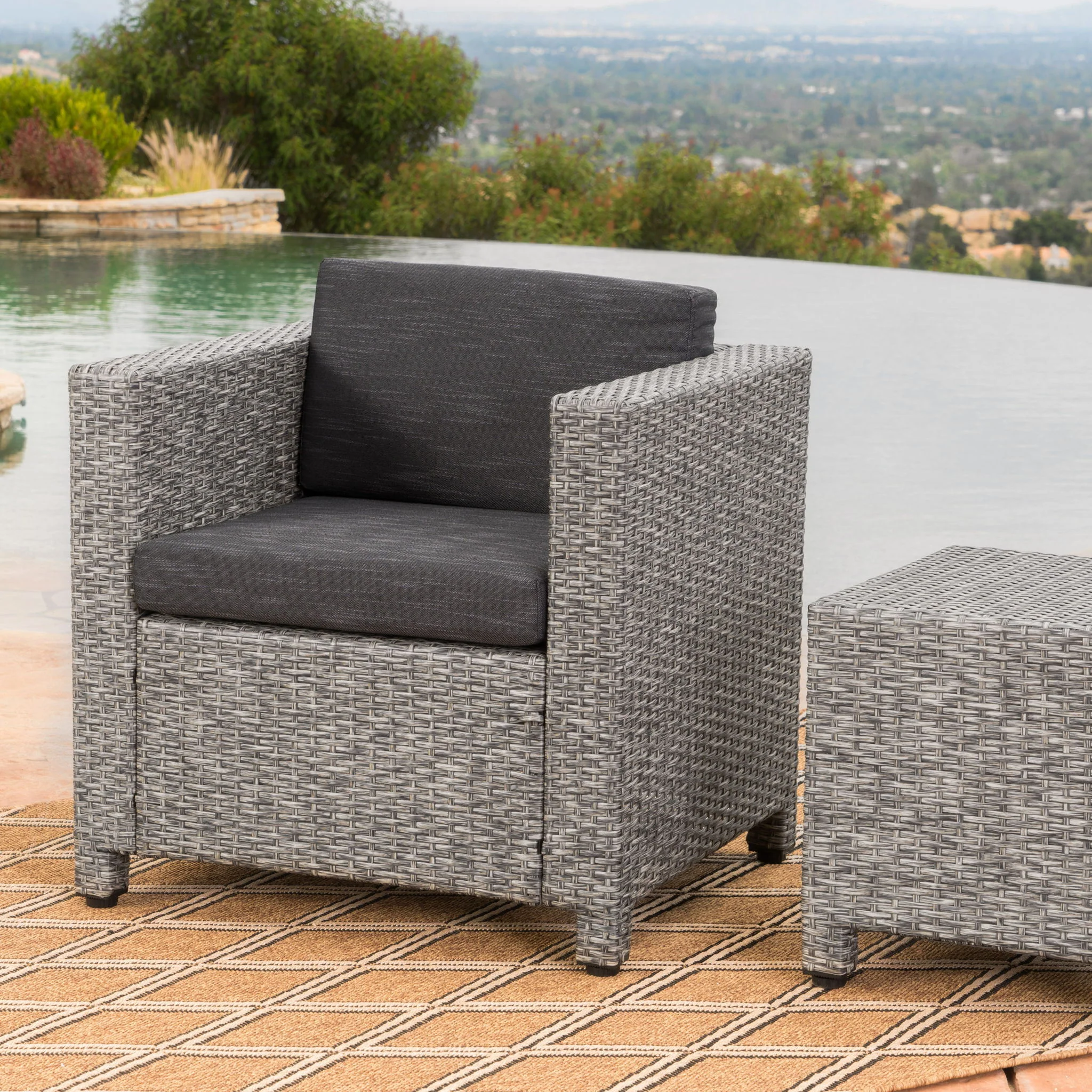 Stylish Outdoor Club Chair With Weather Resistant Cushions - Image 7