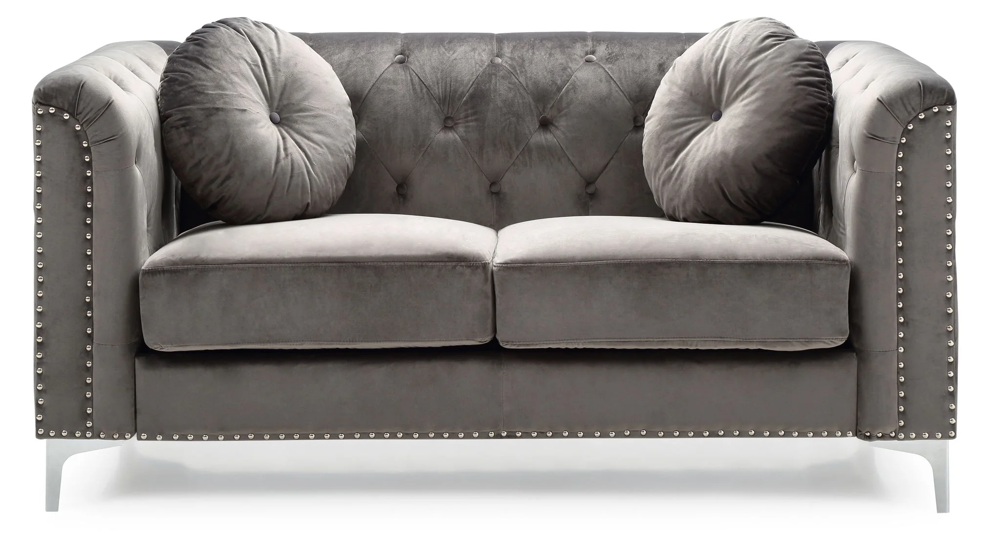 Stylish Sloped Arm Loveseat - Image 6