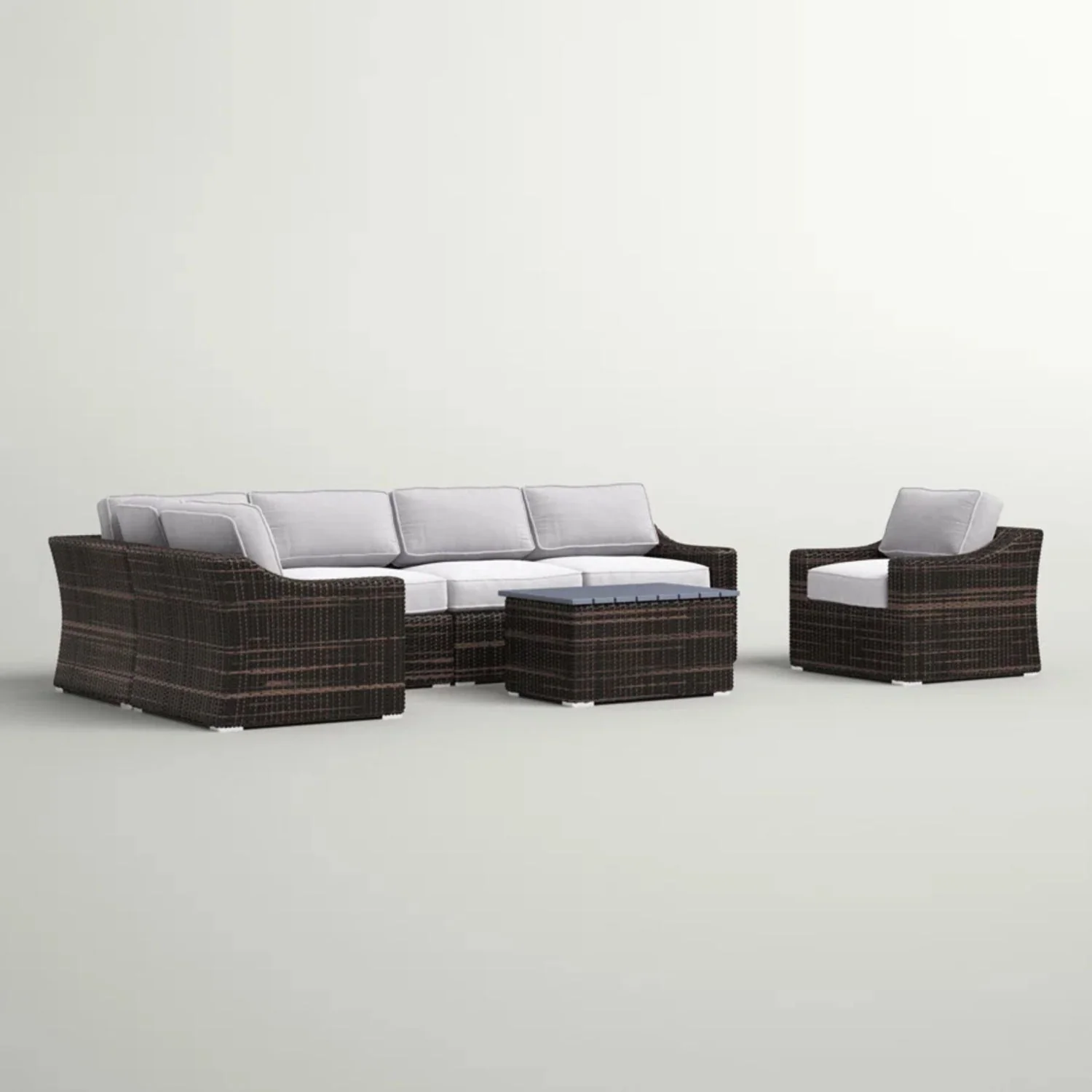 Stylish Sofa Seating Group With Cushions Perfect For Outdoor Gatherings - Image 100