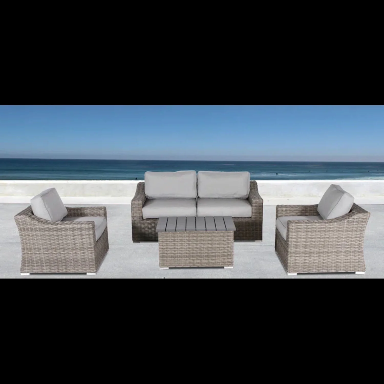 Stylish Sofa Seating Group With Cushions Perfect For Outdoor Gatherings - Image 117