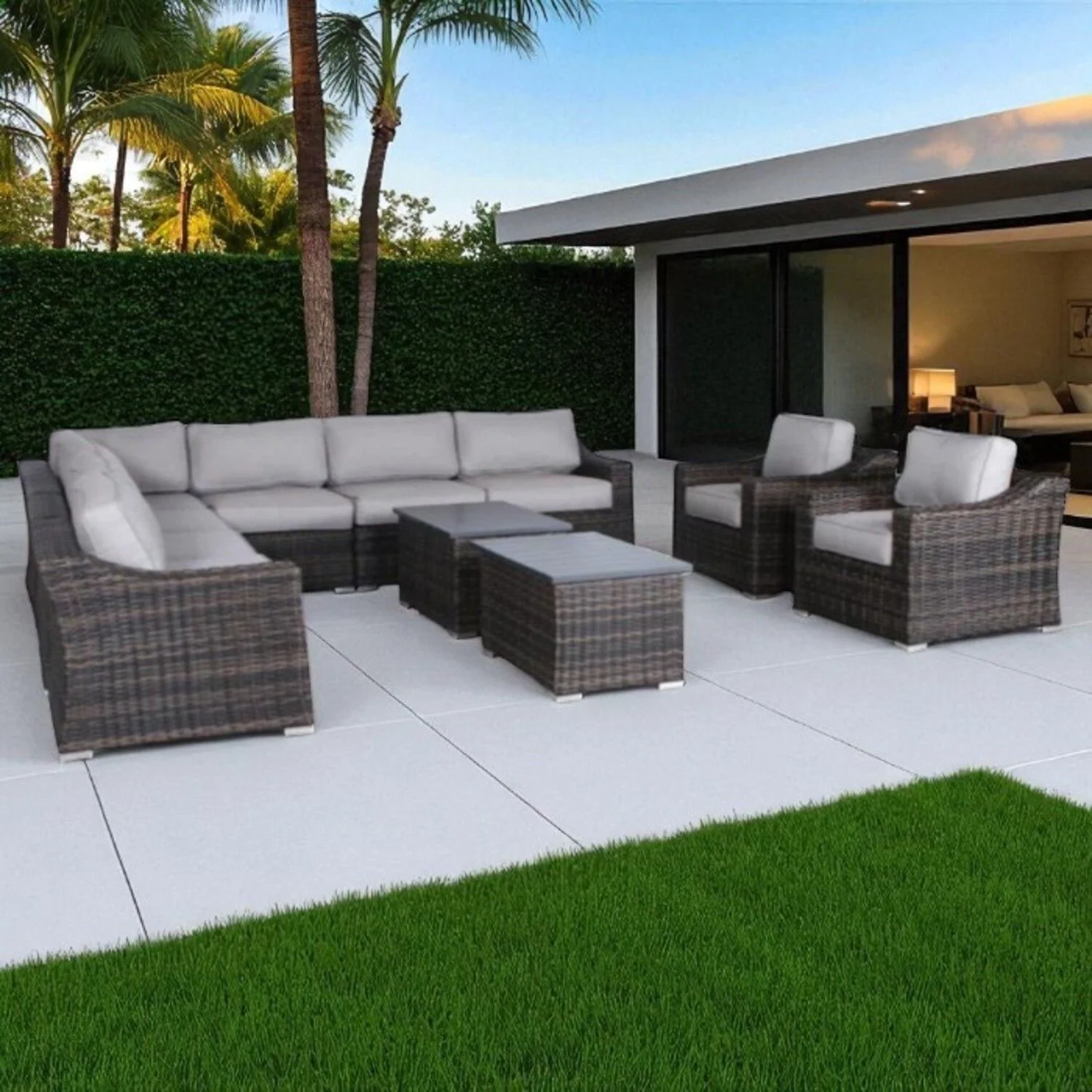 Stylish Sofa Seating Group With Cushions Perfect For Outdoor Gatherings - Image 138