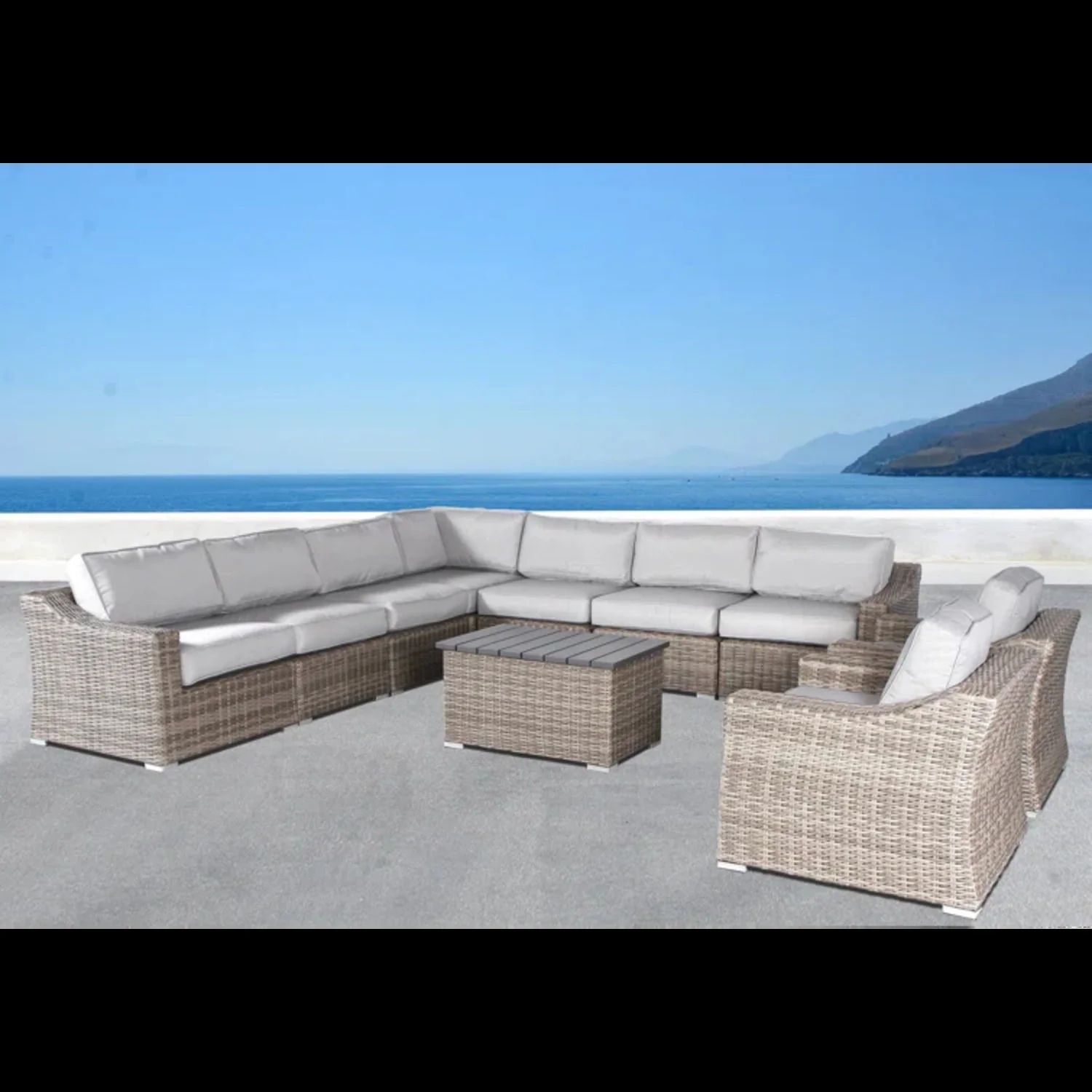 Stylish Sofa Seating Group With Cushions Perfect For Outdoor Gatherings - Image 93