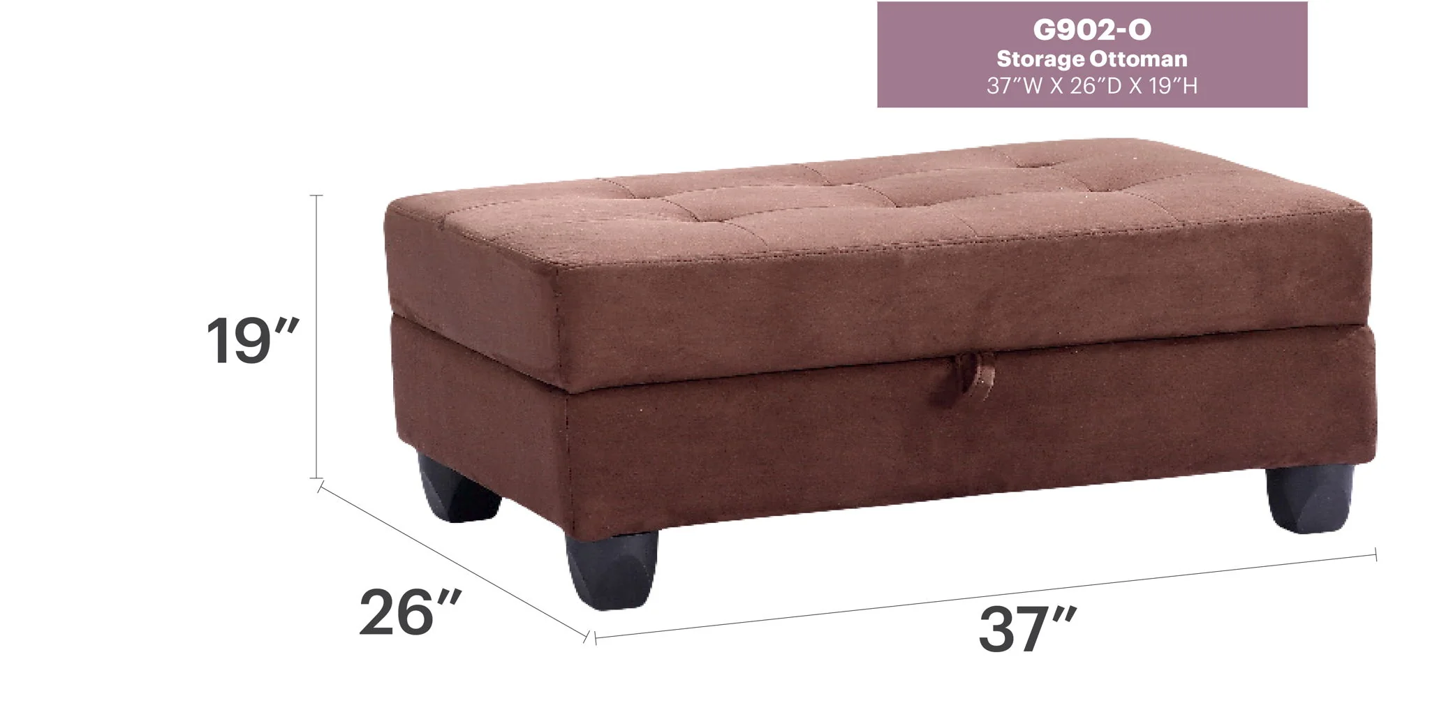 Stylish Storage Contemporary Ottoman - Image 22