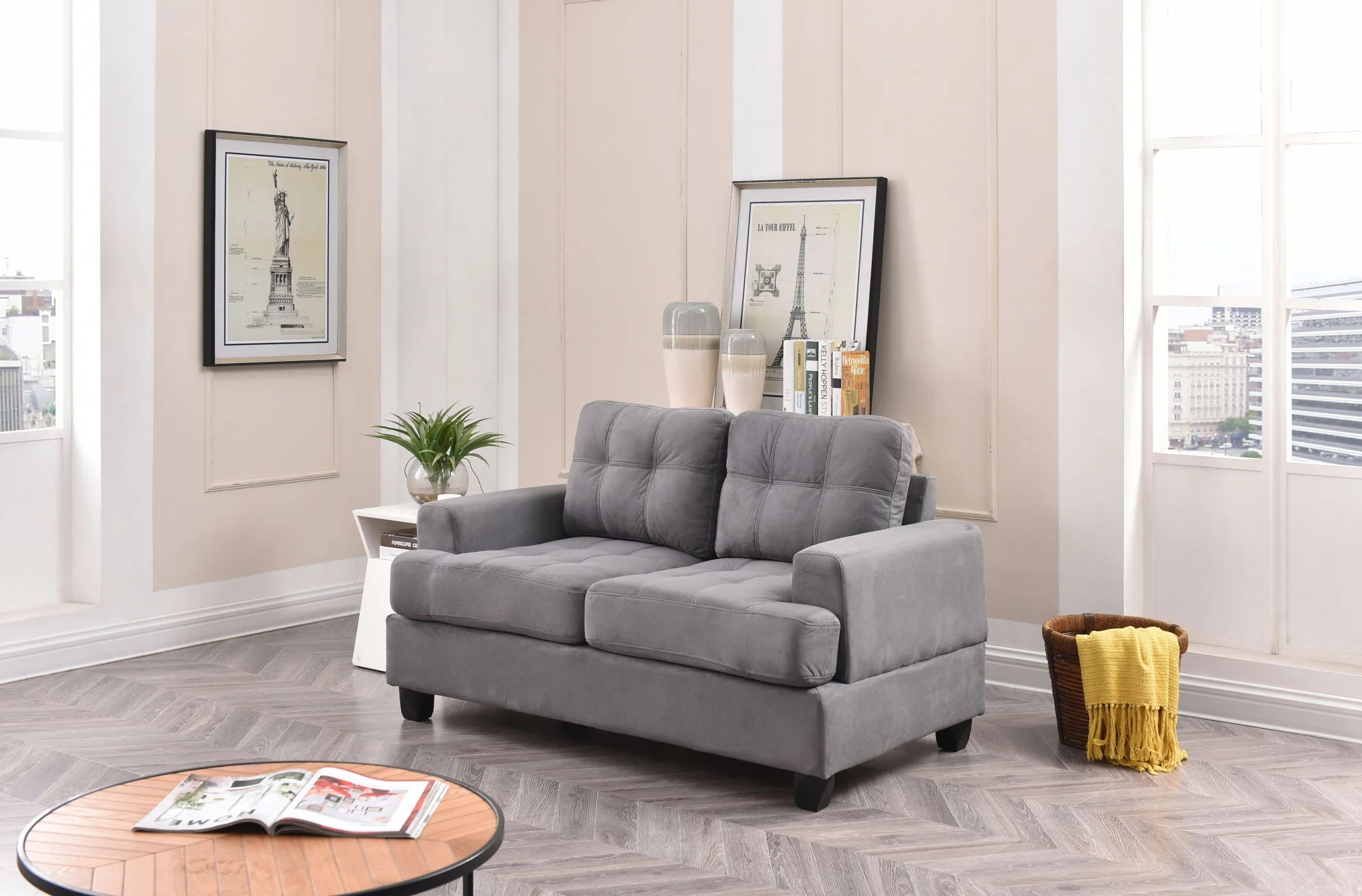 Stylish Transitional Loveseat For Two - Image 4