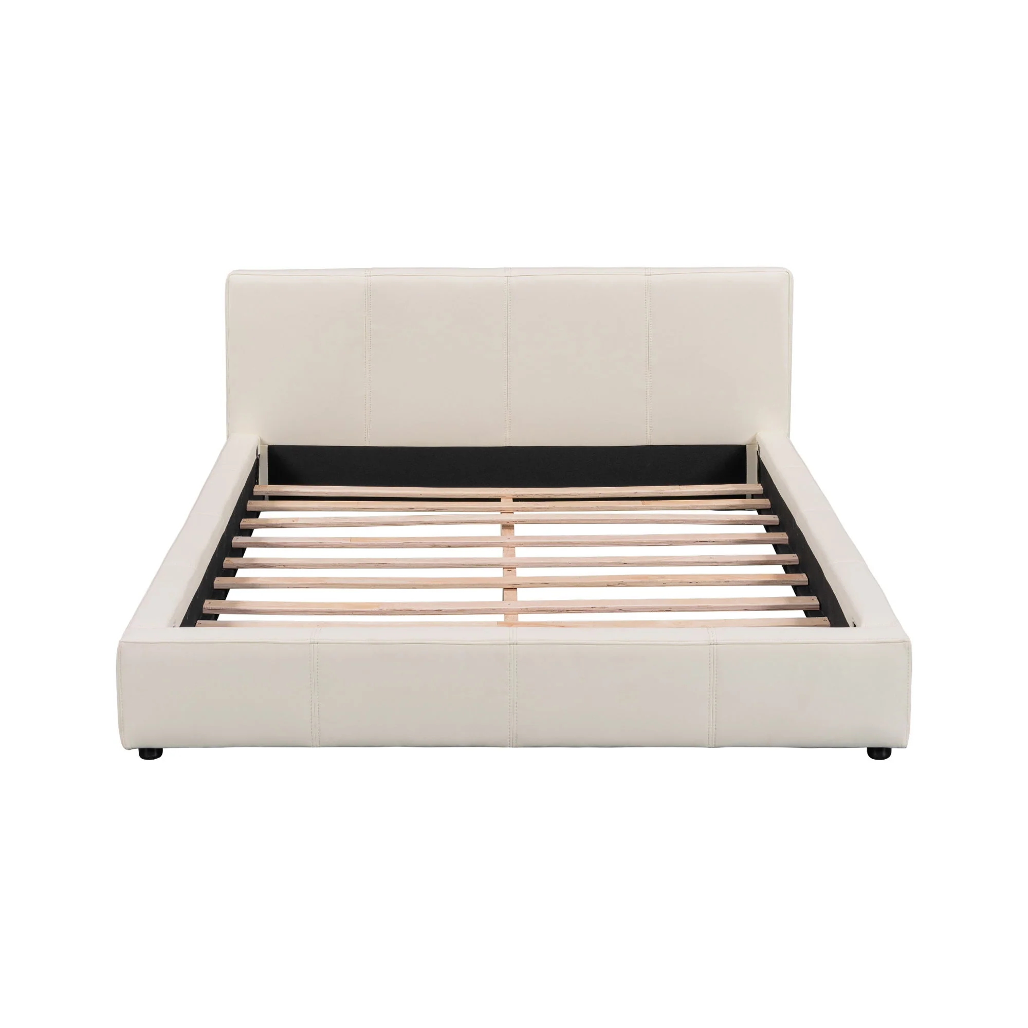 Stylish Upholstered Bed With Birch Wood Frame - Image 13