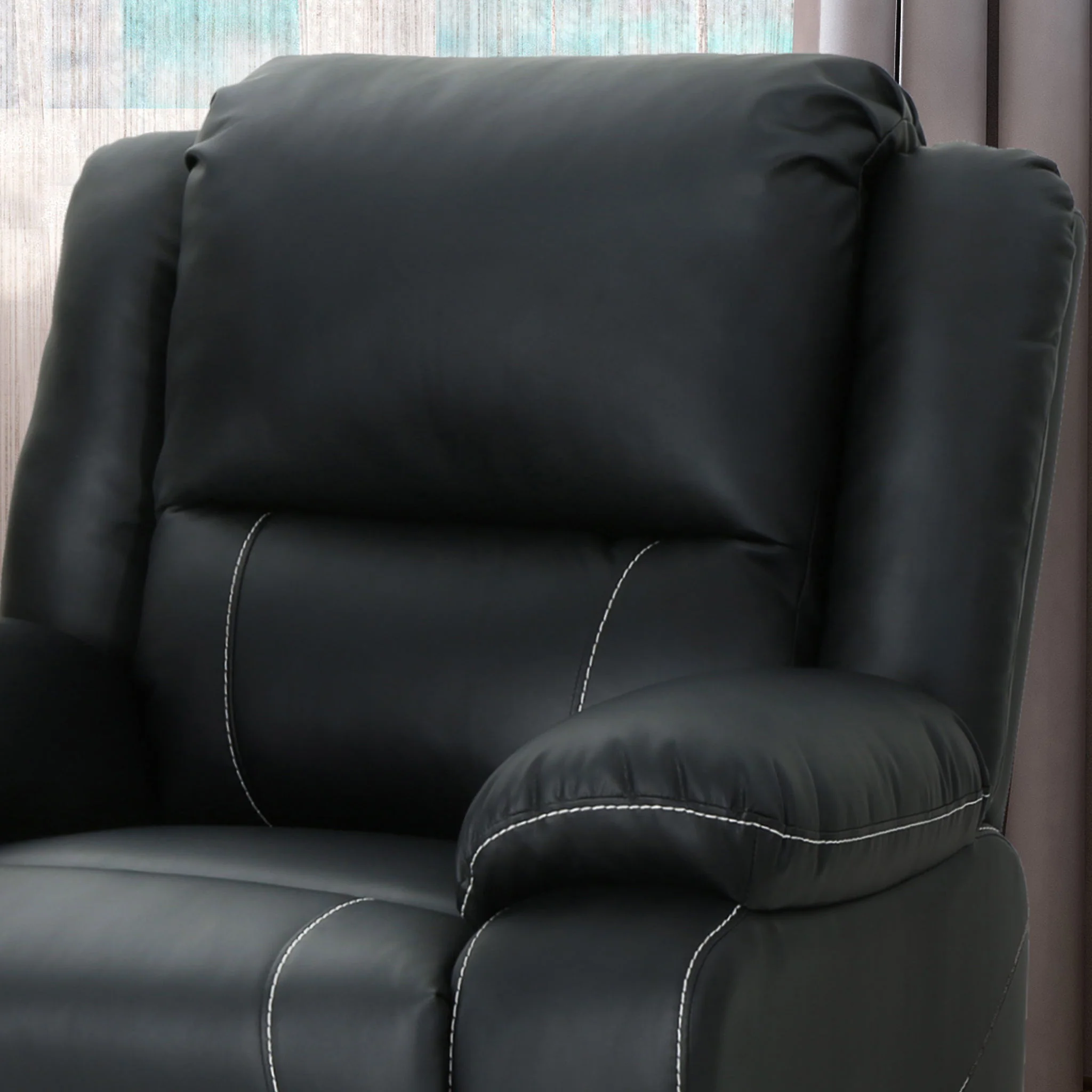Stylish Wide Manual Swivel Standard Recliner - Image 6