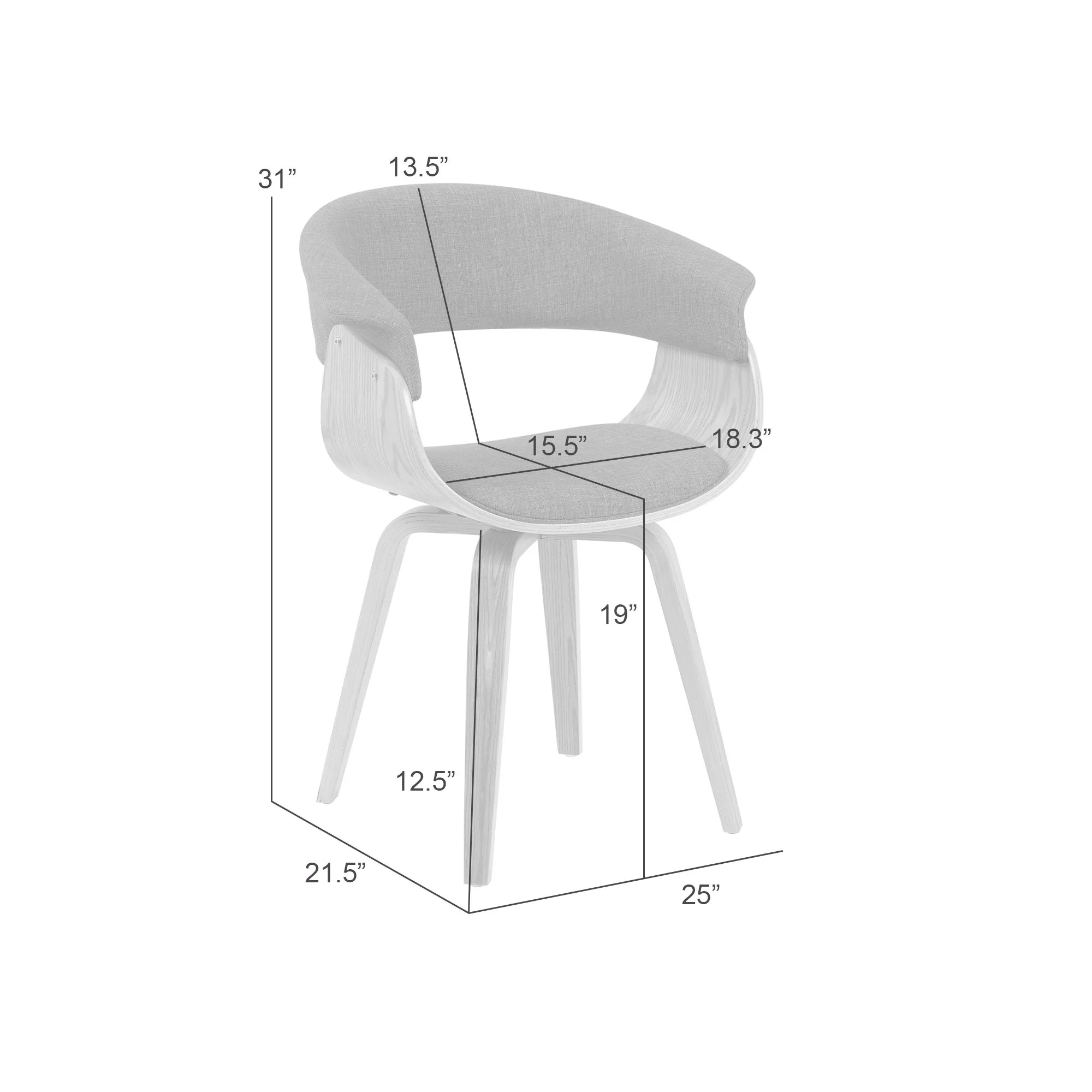 Summer - Upholstered Dining Chair - Brown - Image 8