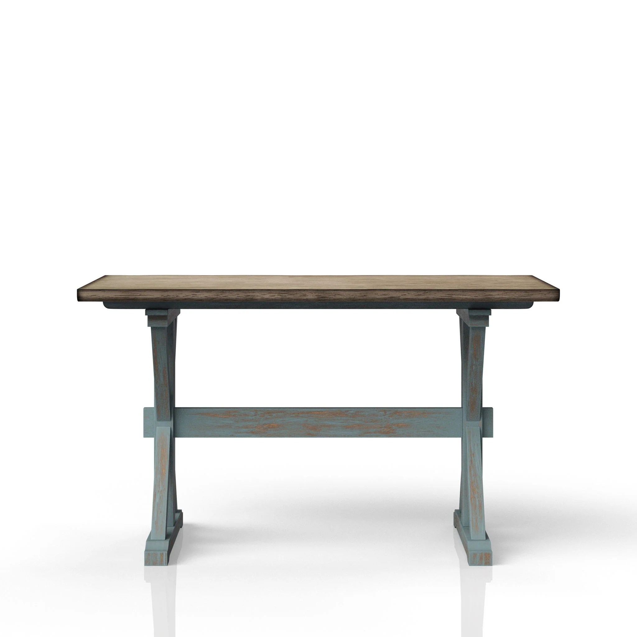 Summerville II - Counter Dining Table - Light Blue / Rustic - Image 3