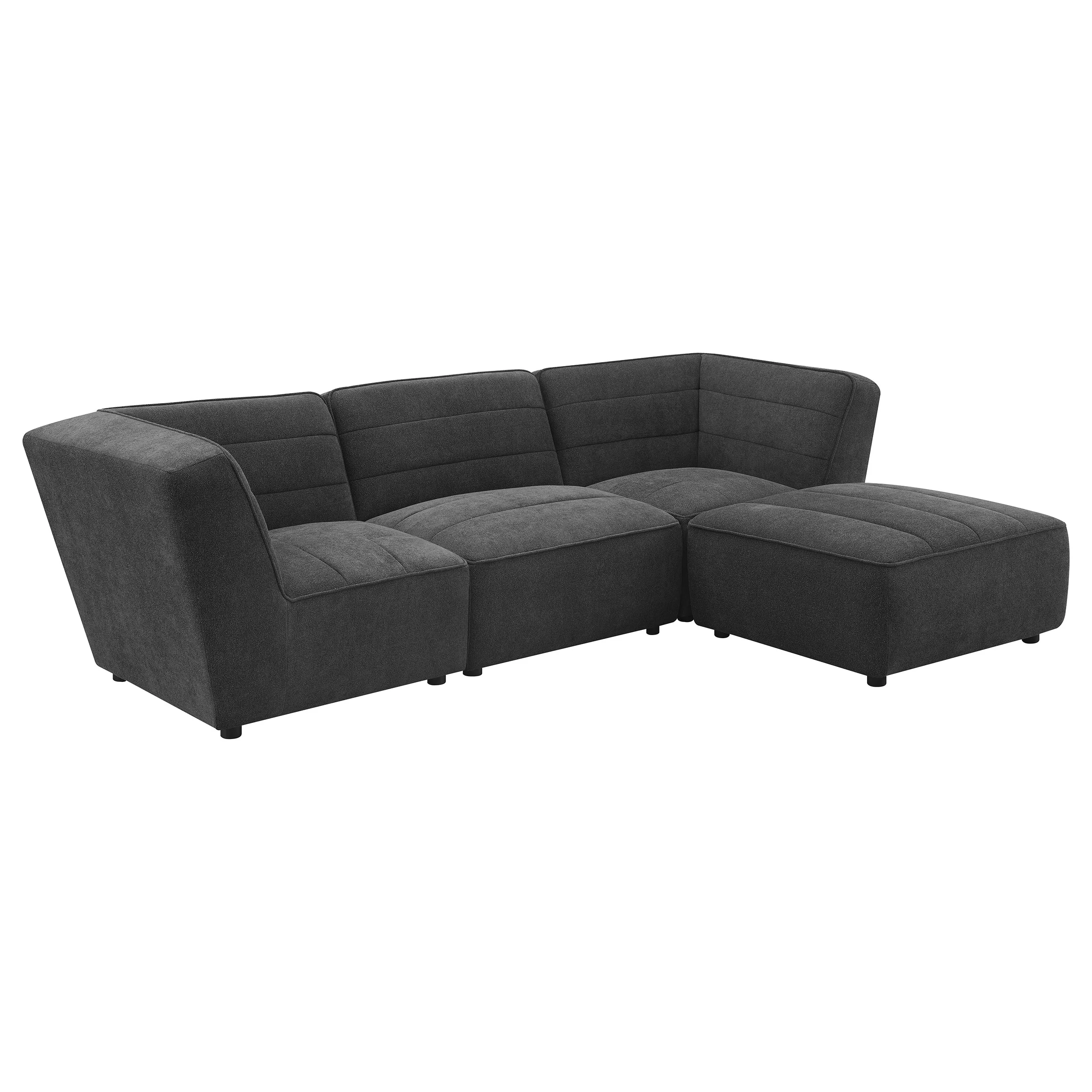 Sunny Upholstered Armless Chair Dark Charcoal - Image 11