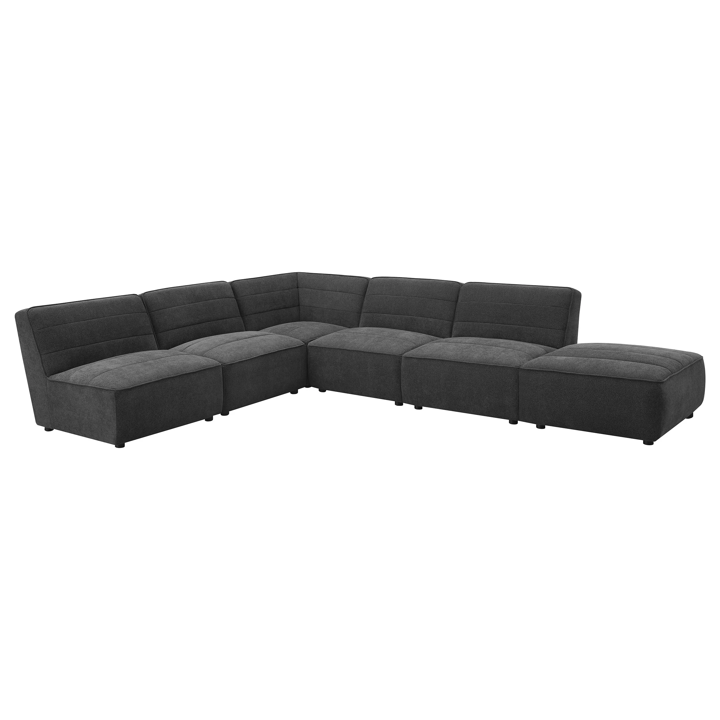 Sunny Upholstered Armless Chair Dark Charcoal - Image 12