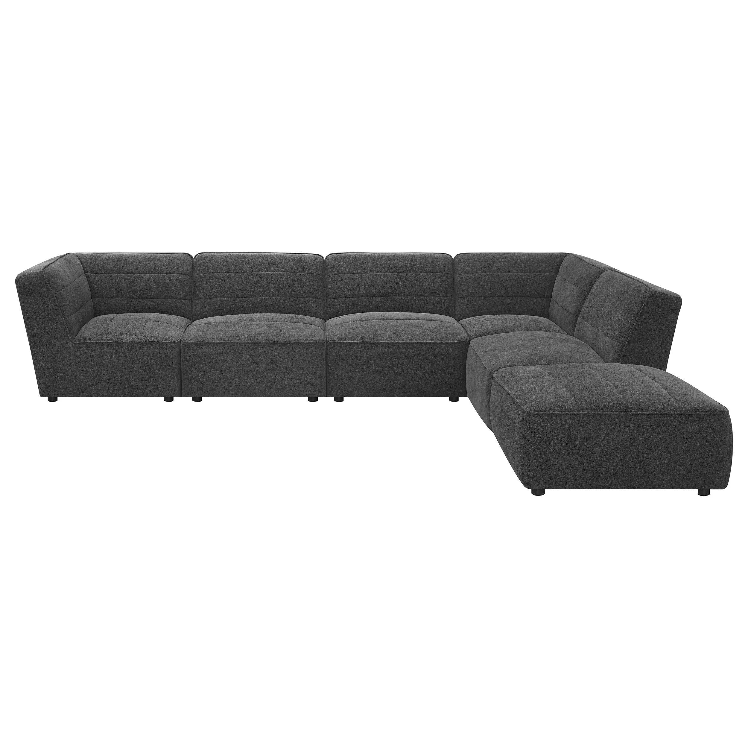 Sunny Upholstered Armless Chair Dark Charcoal - Image 13