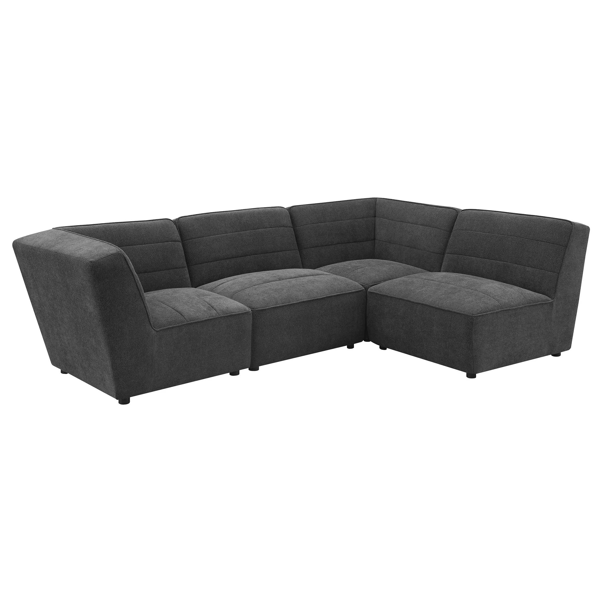 Sunny Upholstered Armless Chair Dark Charcoal - Image 14