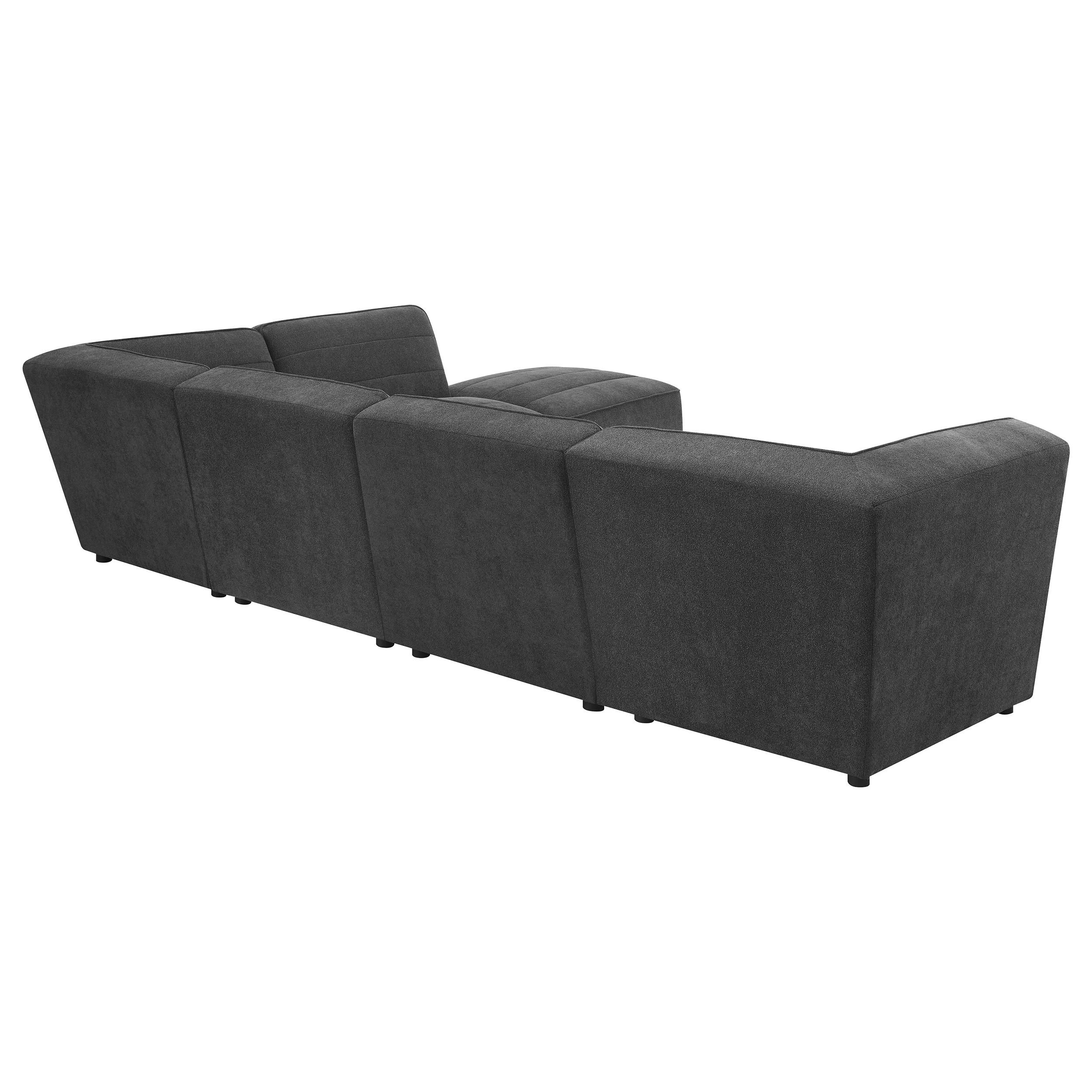 Sunny Upholstered Armless Chair Dark Charcoal - Image 17