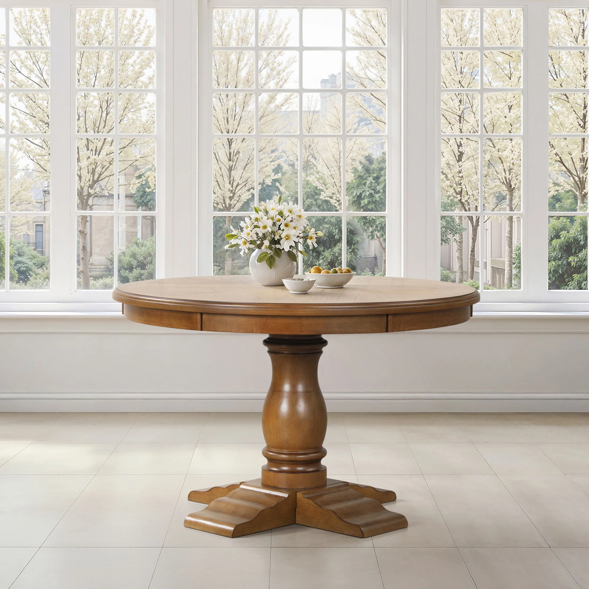 Sunset - 48" Round Dining Table - Brown - Image 3
