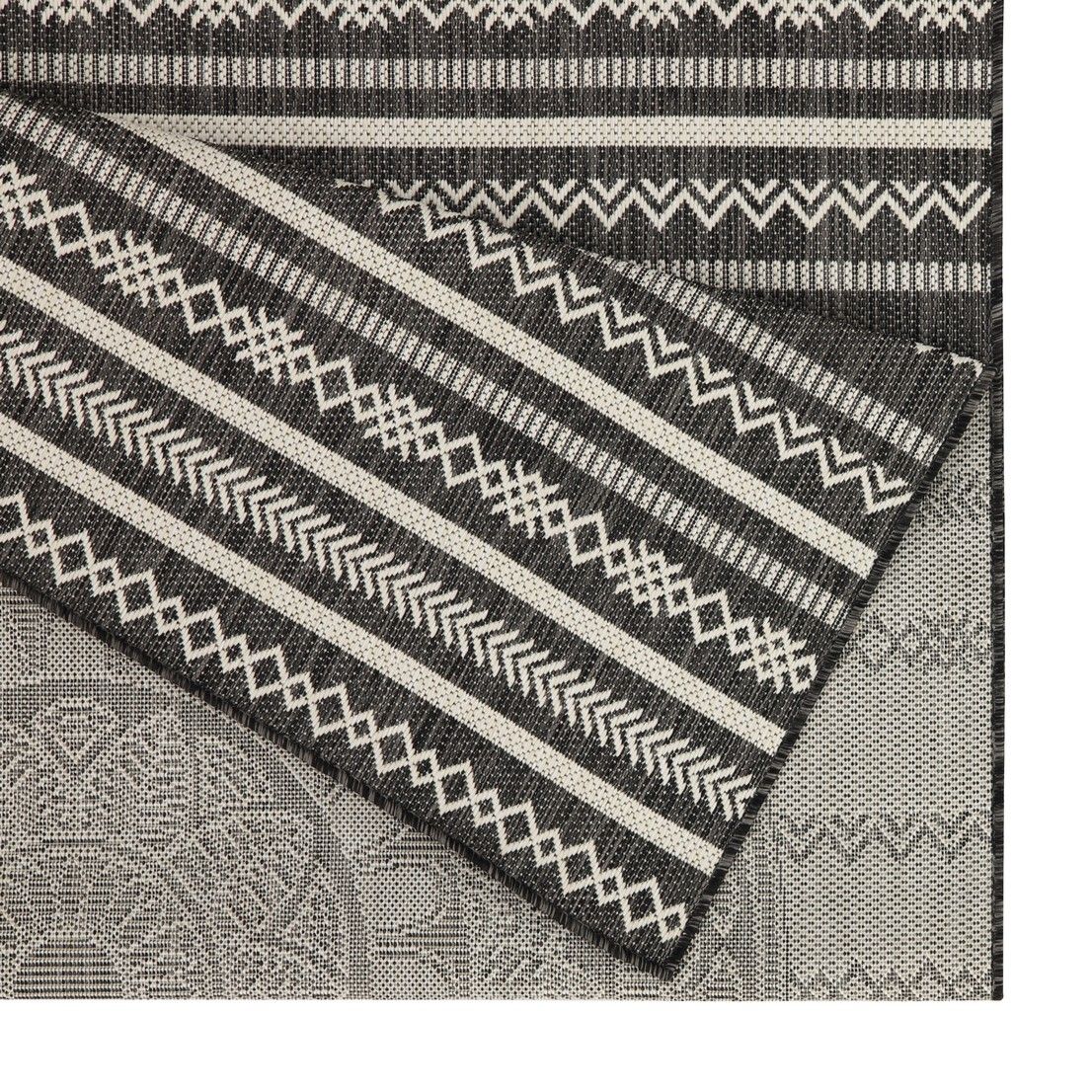Sunshine - 5'3" X 7'3" Indoor, Outdoor Area Rug - Anthracite - Polypropylene - Image 3