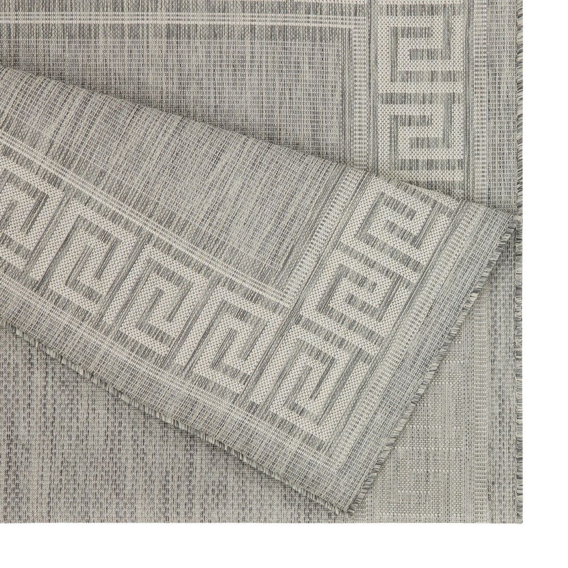 Sunshine - 5'3" X 7'3" Indoor, Outdoor, Area Rug Polypropylene - Silver - Image 4