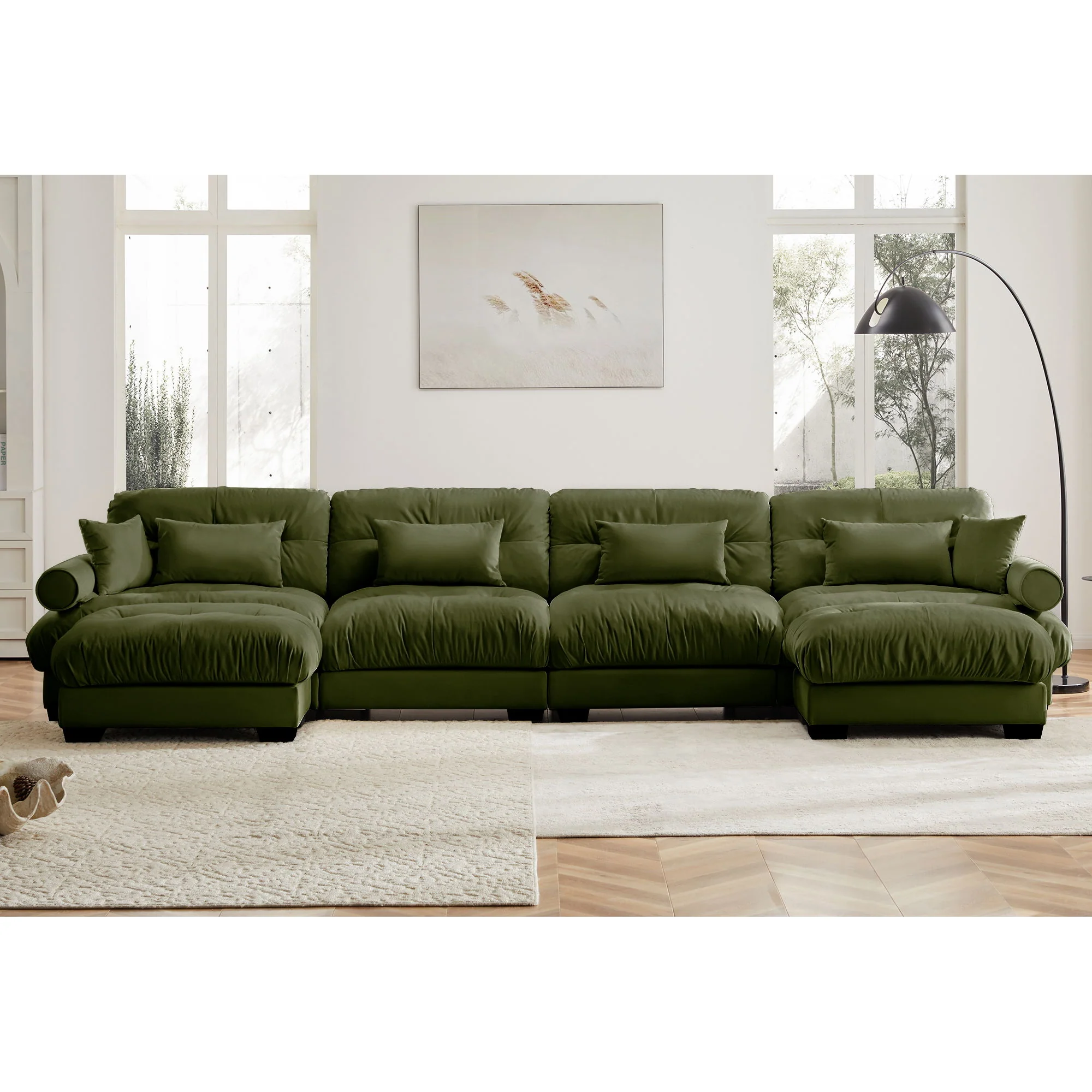 Super Comfort Oversized Modular Sectional Sofa With Movable Ottoman - Image 145