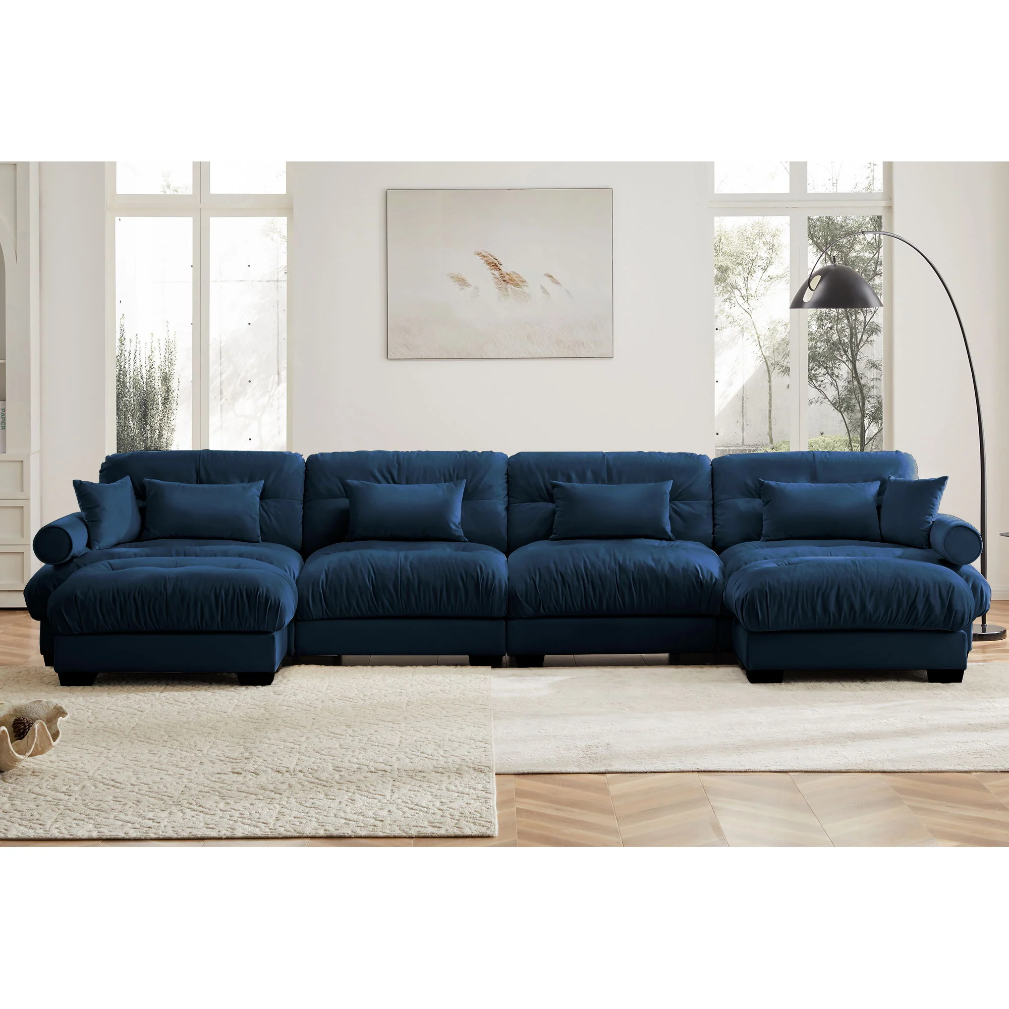 Super Comfort Oversized Modular Sectional Sofa With Movable Ottoman - Image 194
