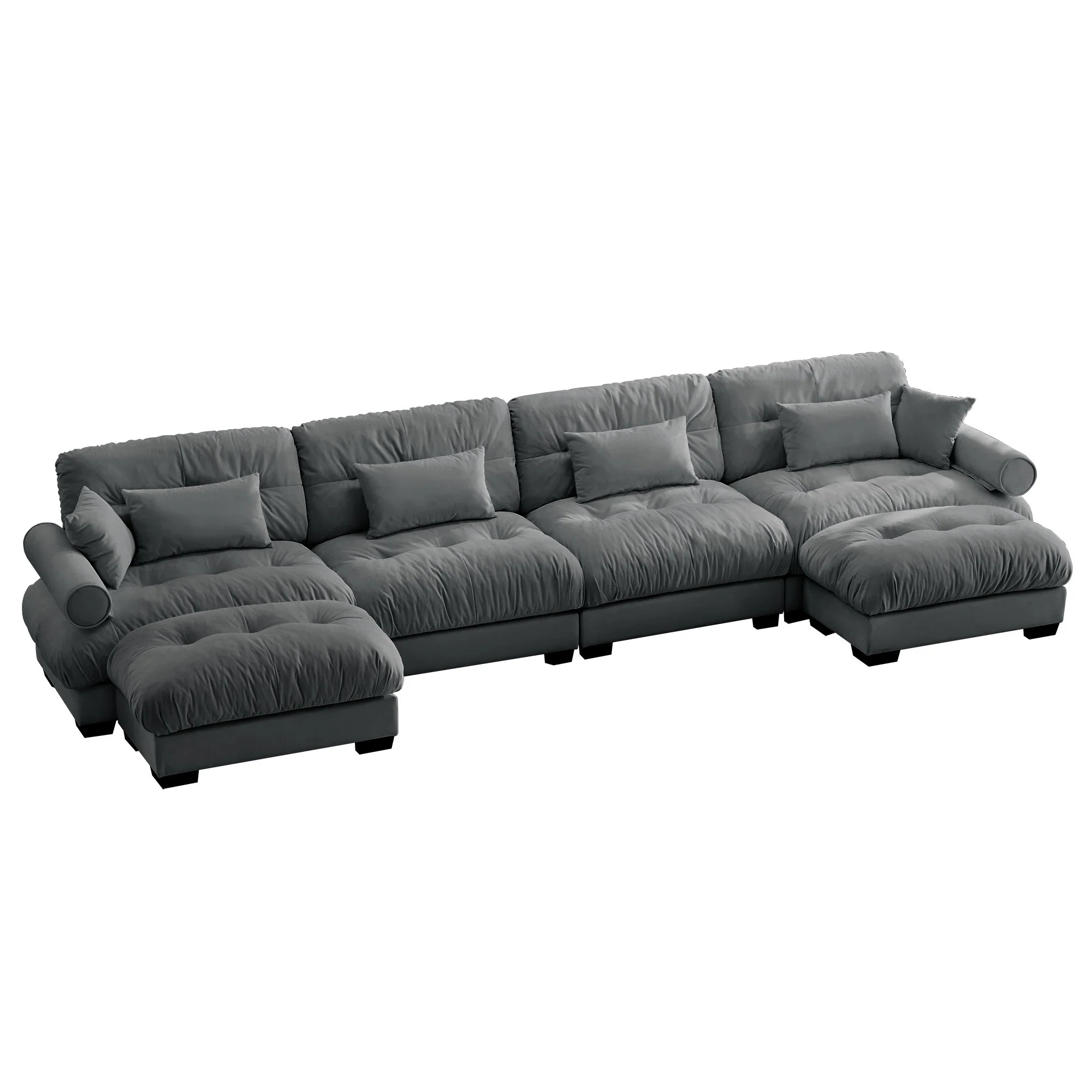Super Comfort Oversized Modular Sectional Sofa With Movable Ottoman - Image 5