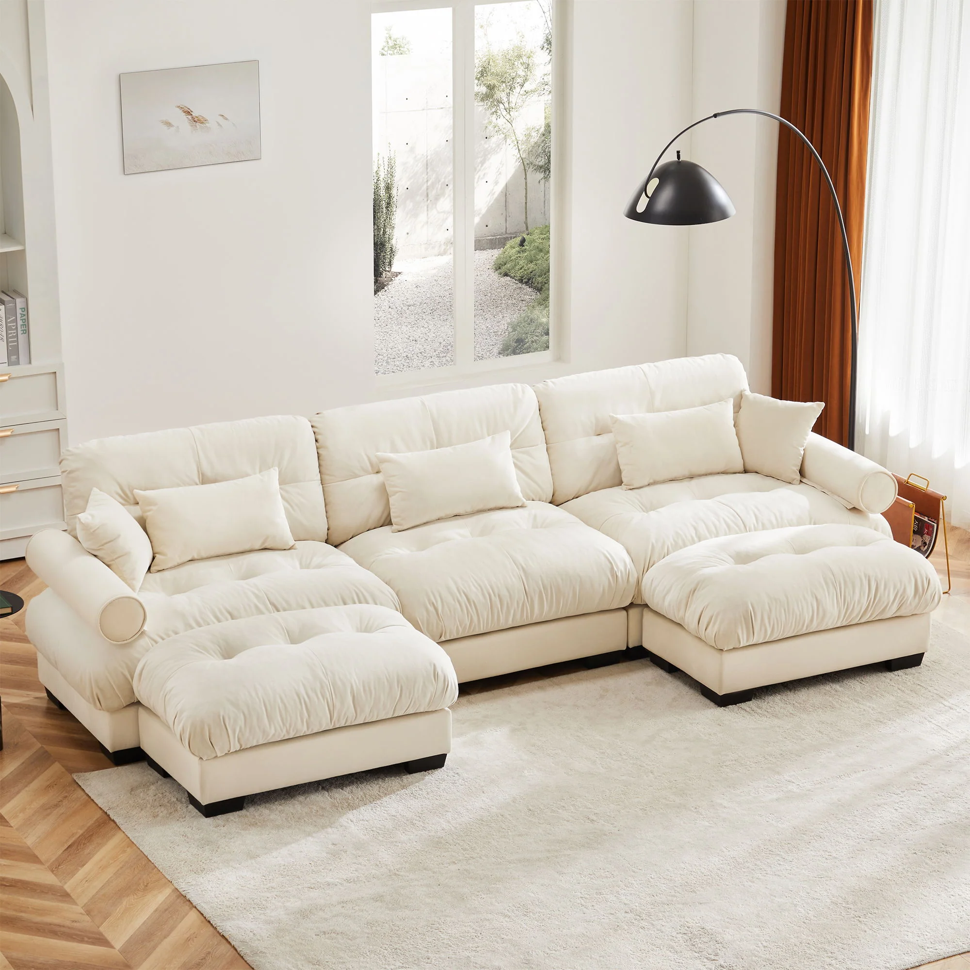 Super Comfort Oversized Modular Sectional Sofa With Movable Ottoman - Image 87