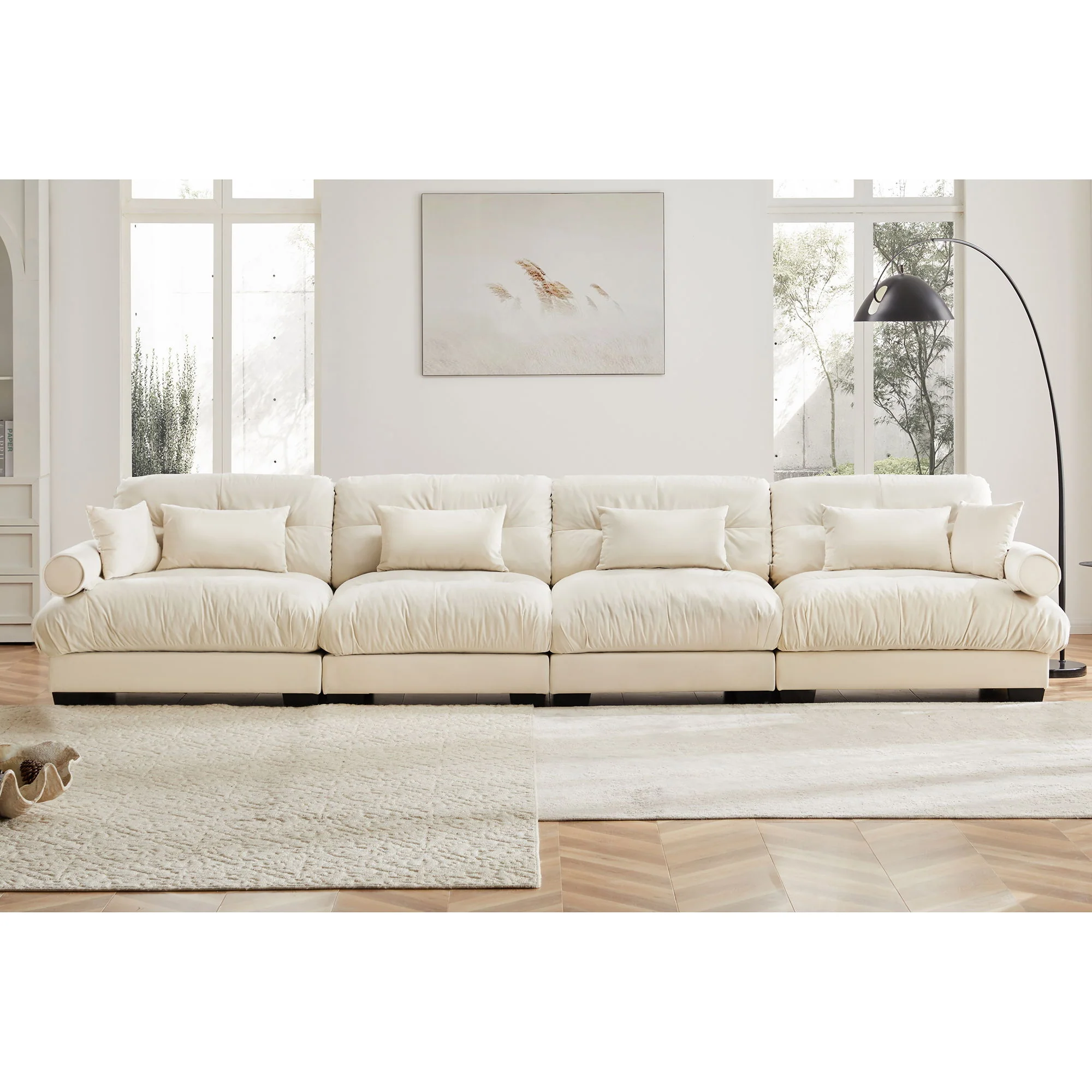 Super Comfort Oversized Modular Sectional Sofa, Deep Seat Convertible L Shaped Couch - Image 23