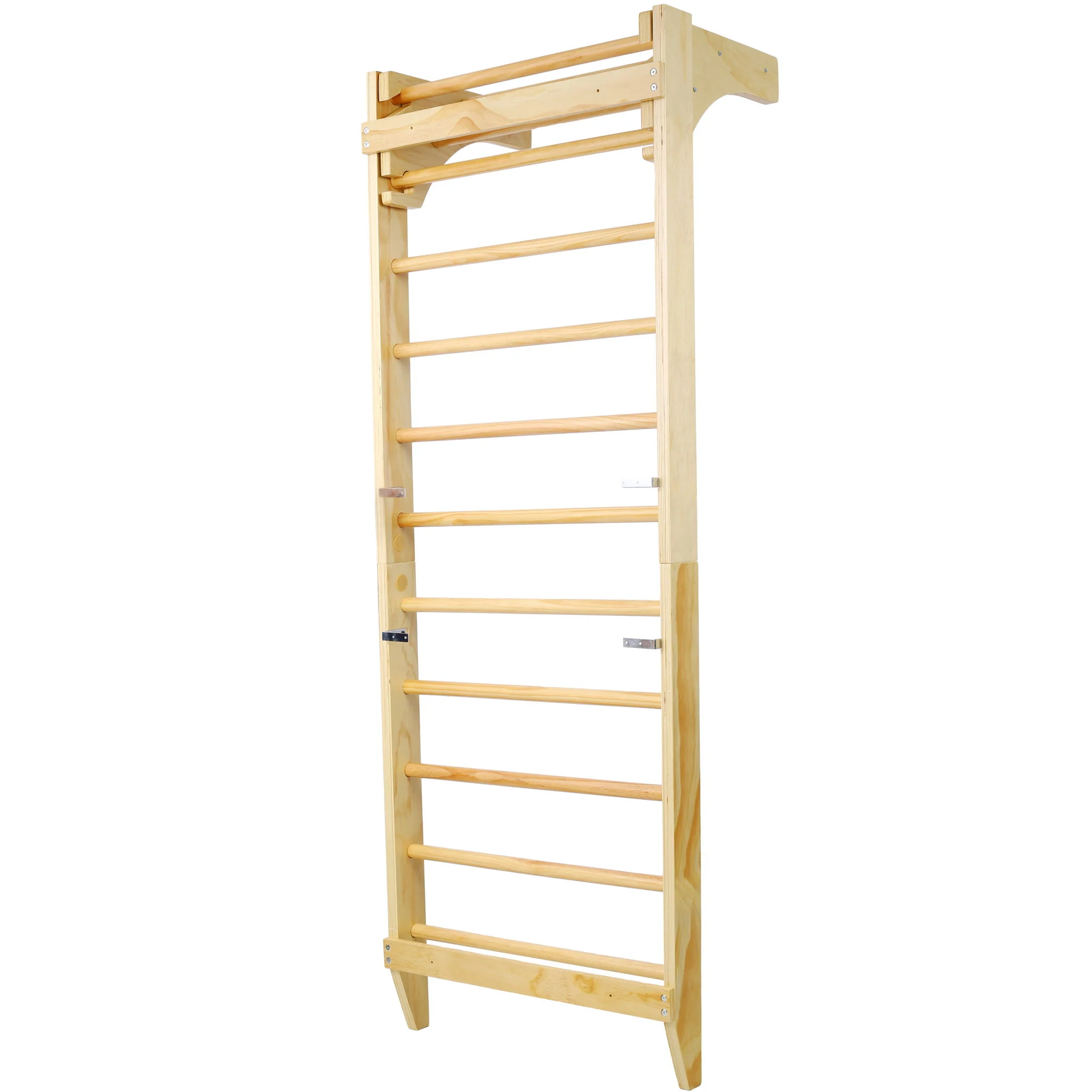 Swedish Ladder, Stall Bars Set For Physical Therapy & Gymnastics - Natural - Image 2