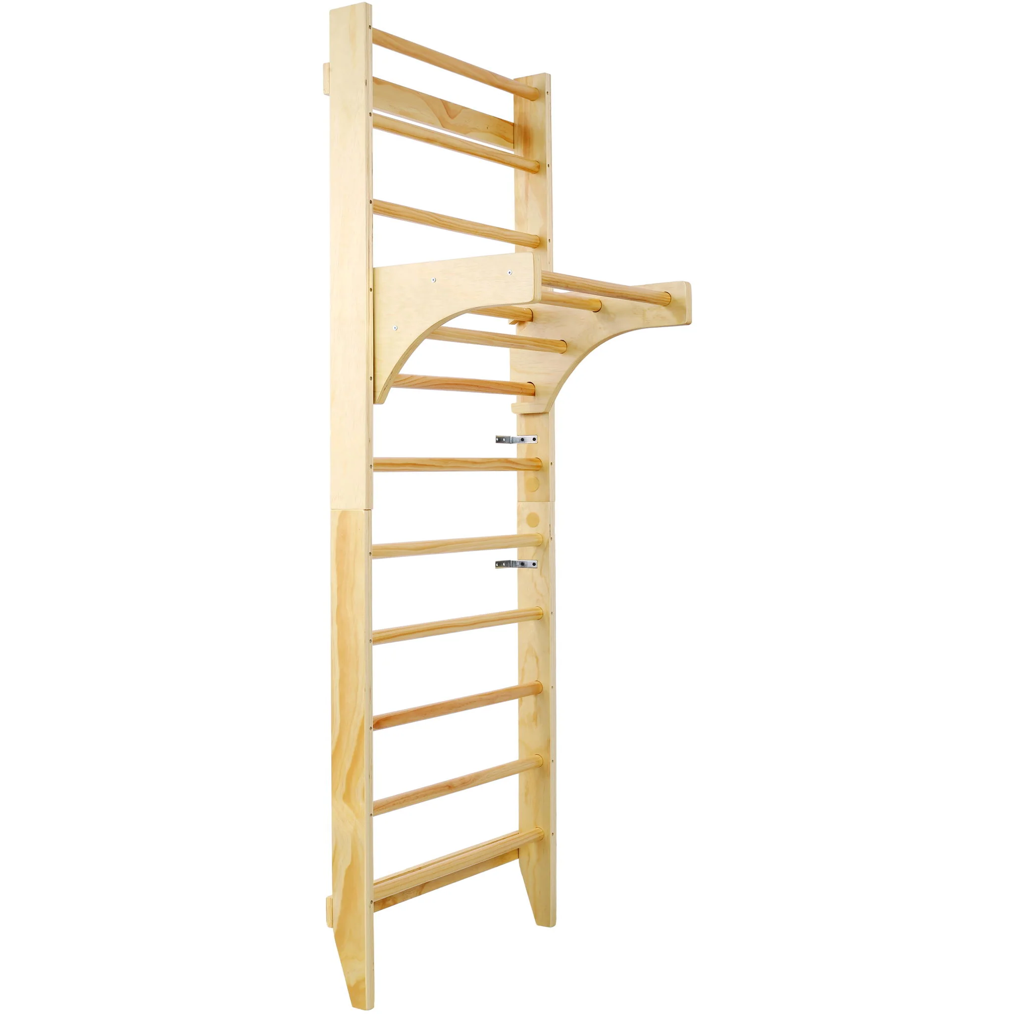 Swedish Ladder, Stall Bars Set For Physical Therapy & Gymnastics - Natural - Image 9