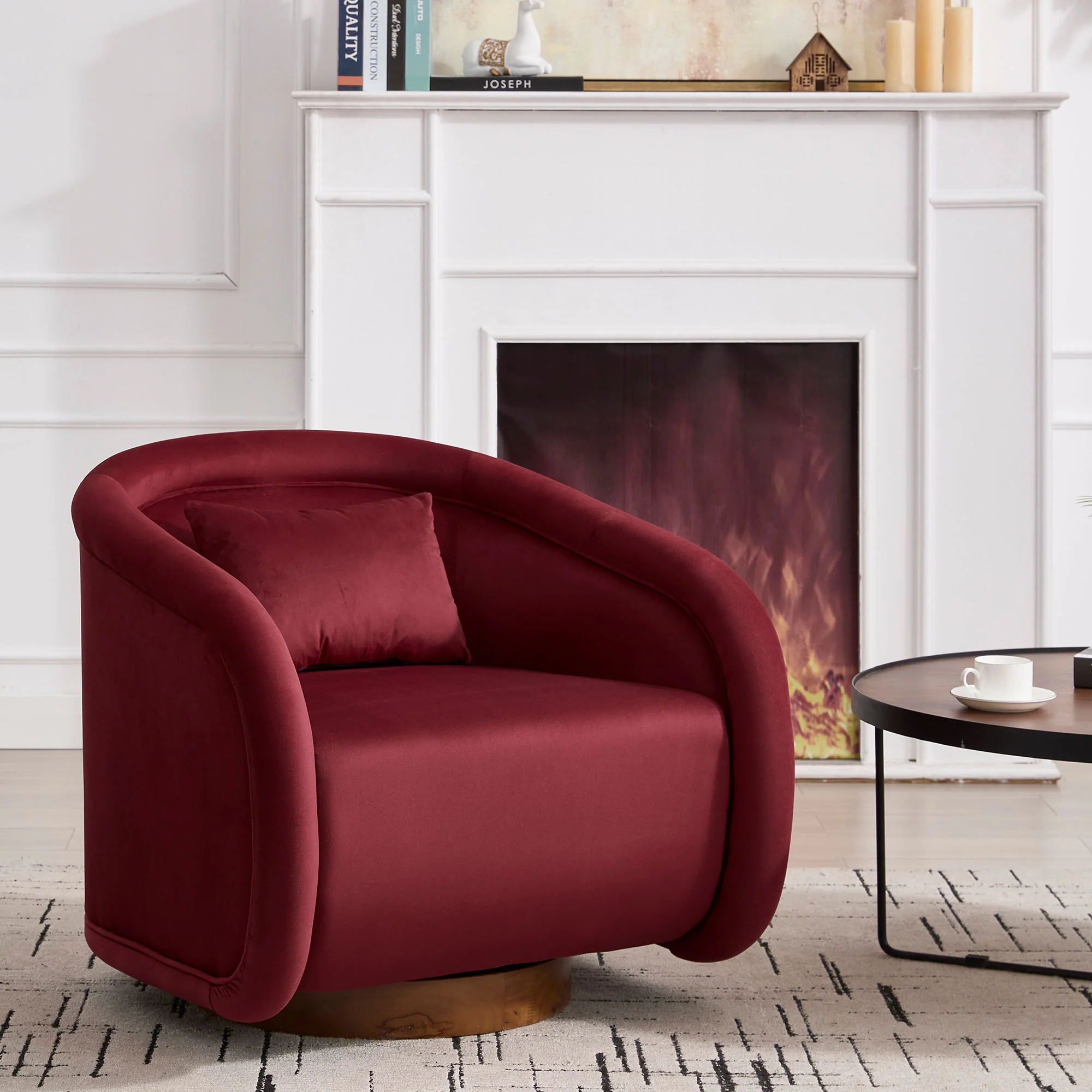 Swivel Accent Chair With 360 Degree Rotating - Image 14