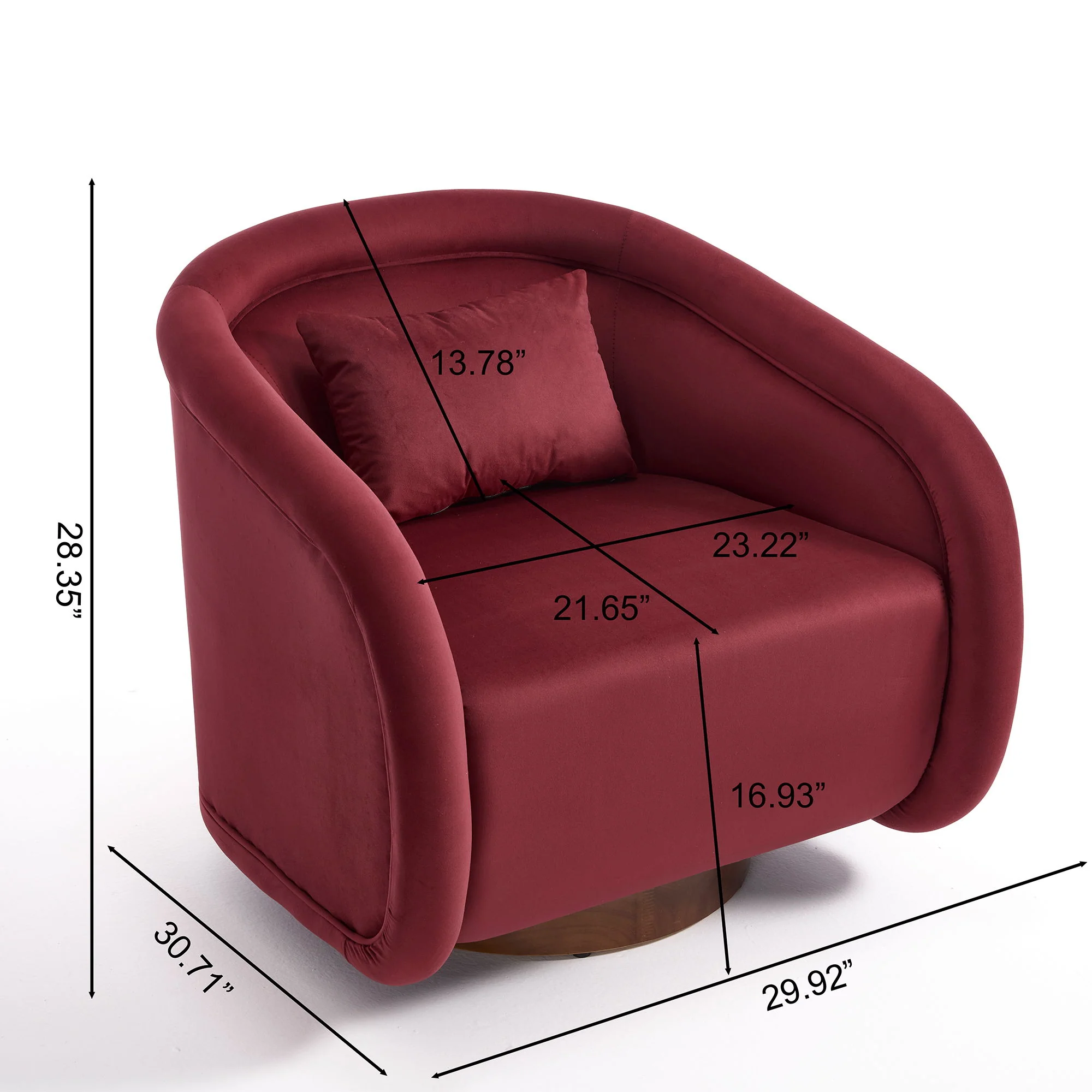 Swivel Accent Chair With 360 Degree Rotating - Image 18