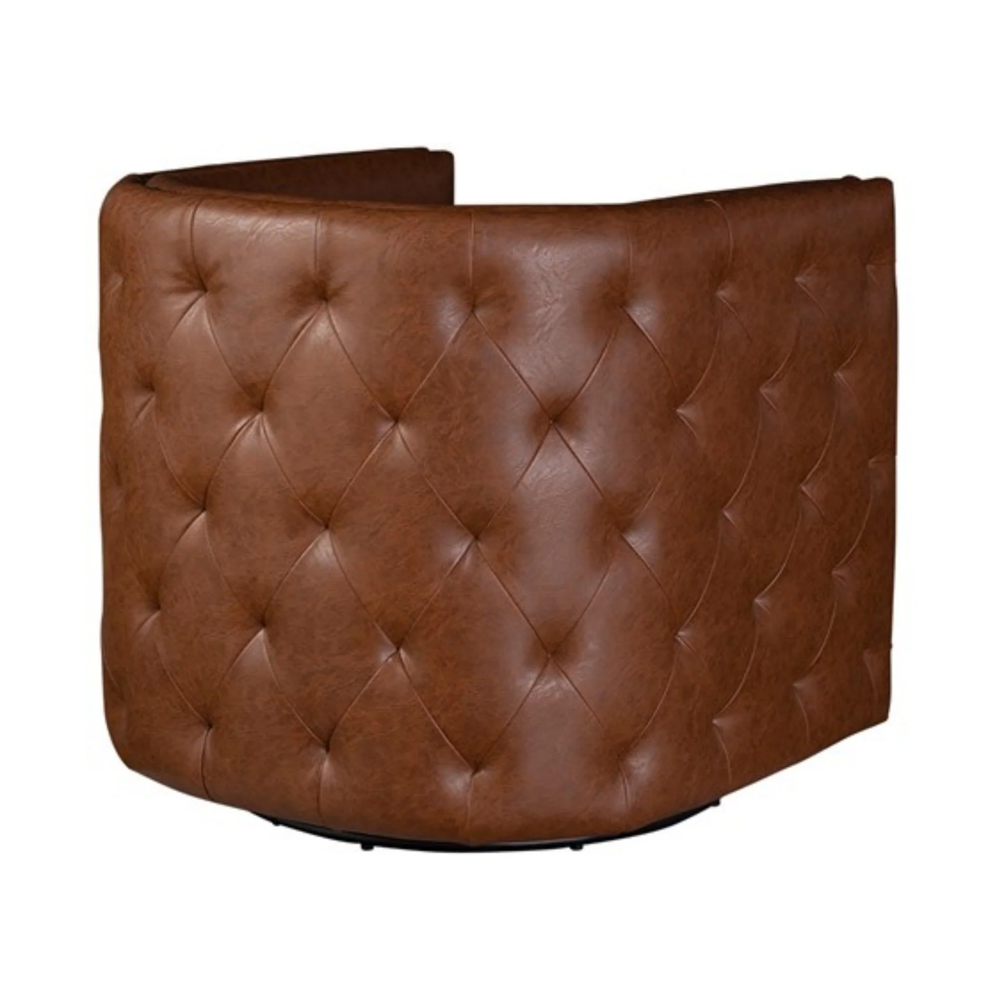 Swivel Chair With Tufted Barrel Design And Nailhead Accents - Image 4