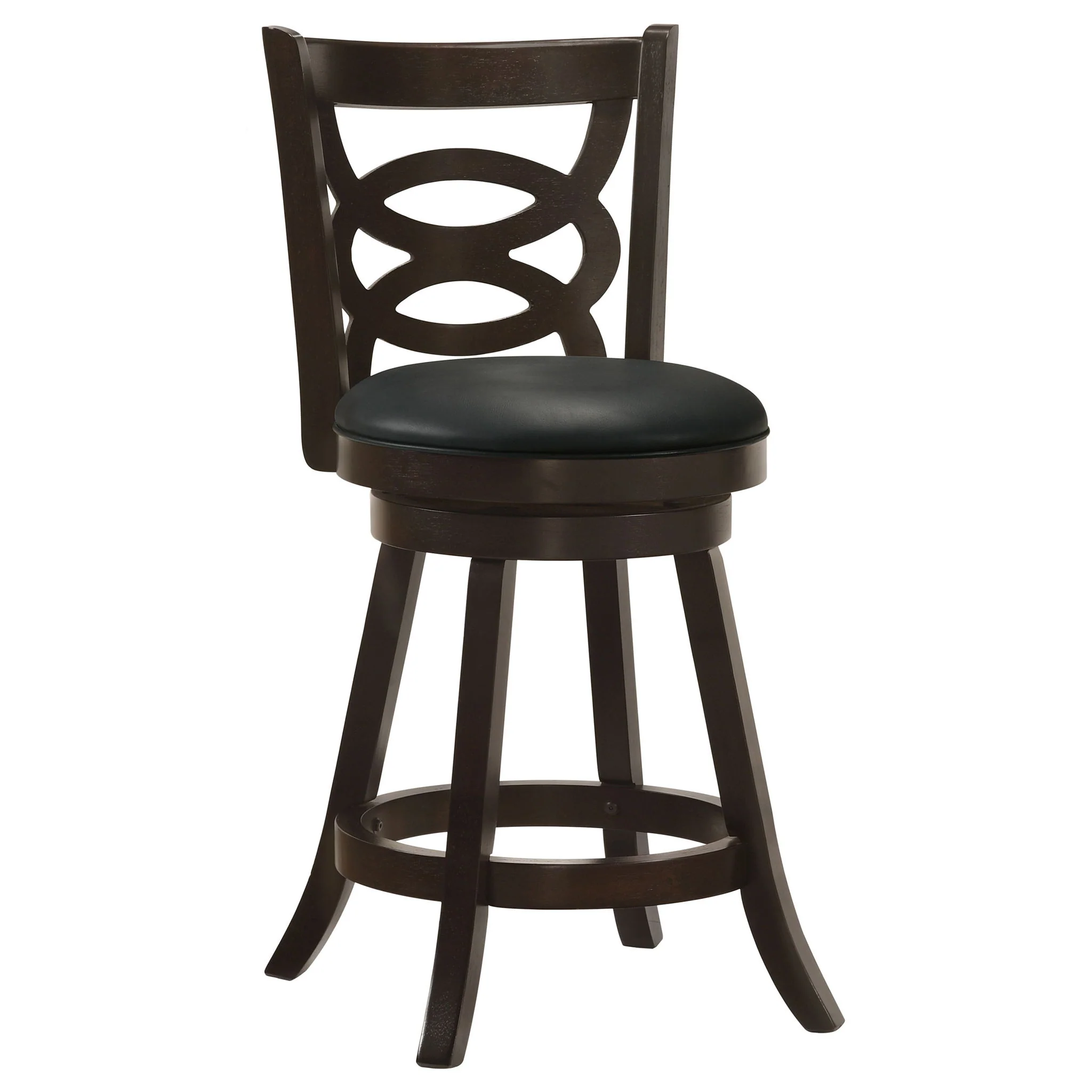 Swivel Counter Stool (Set of 2) - Black - Image 4