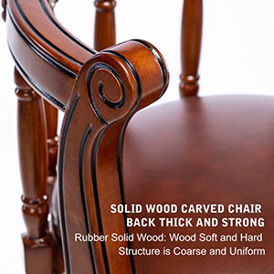 Swivel Cow Top Wooden Bar Stool, 360 Degree Swivel Bar Height Chair With Backs For Home Kitchen Counter - Image 10