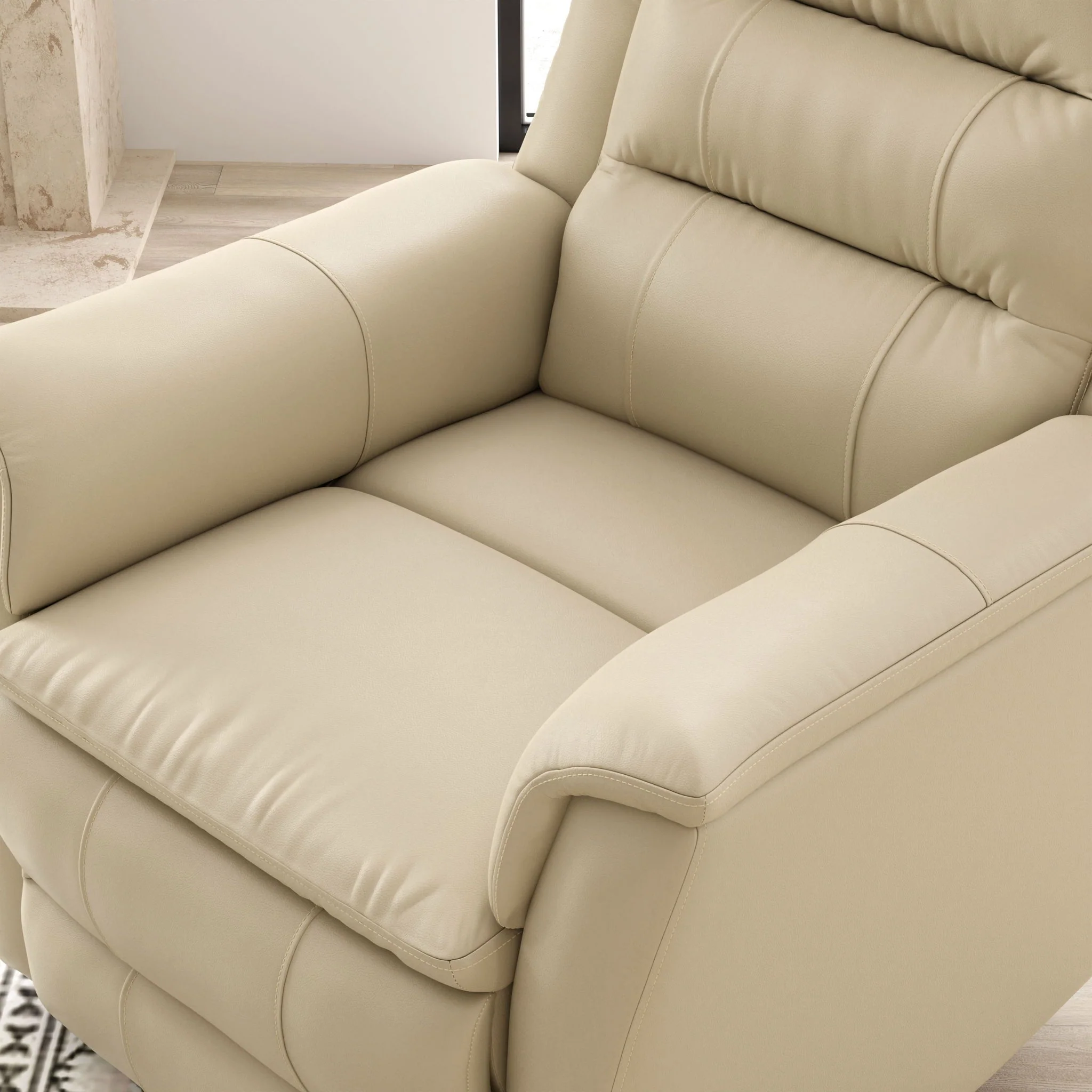 Swivel Recliner With Manual Adjustable Footrest - Image 12